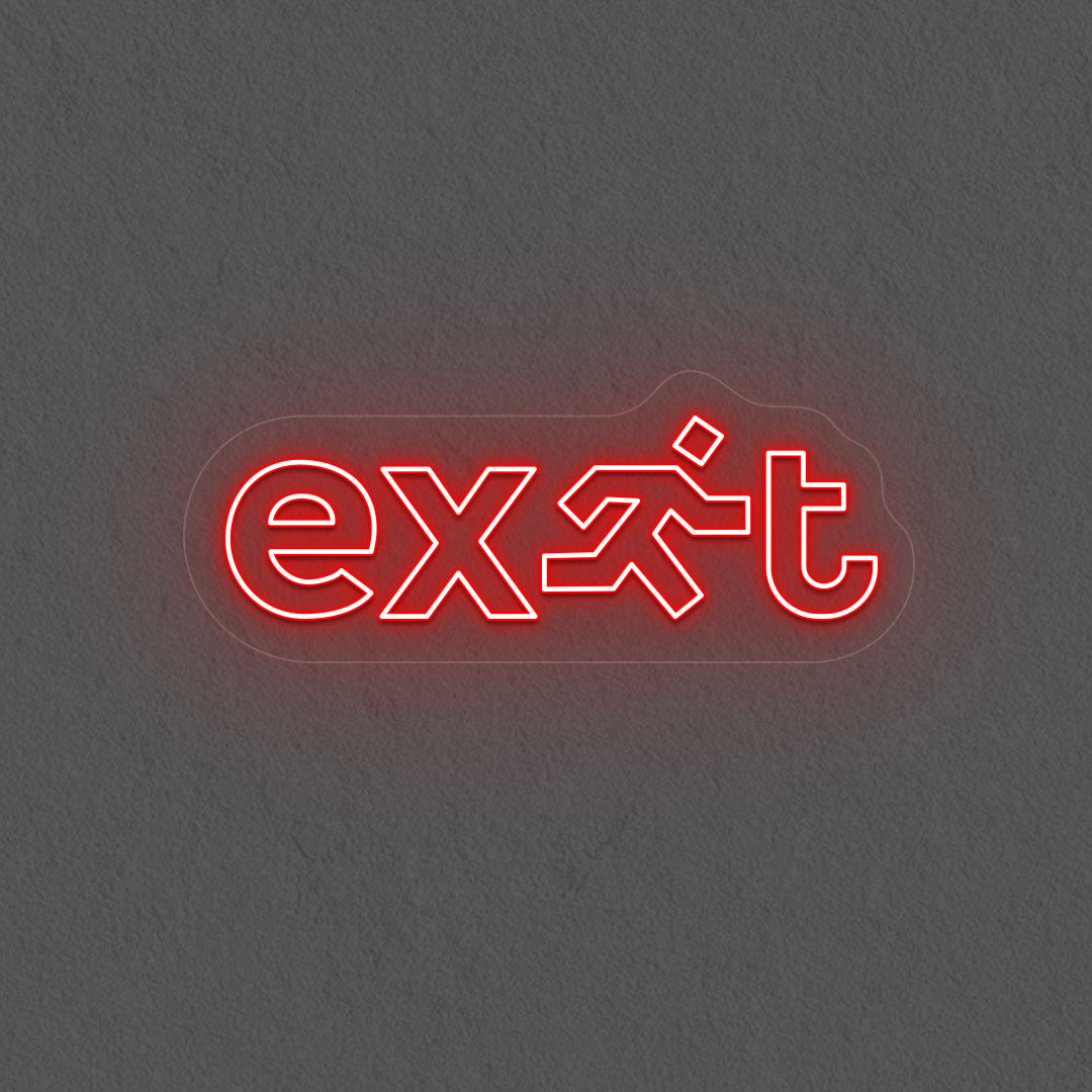 Cool Exit Neon Sign | Red