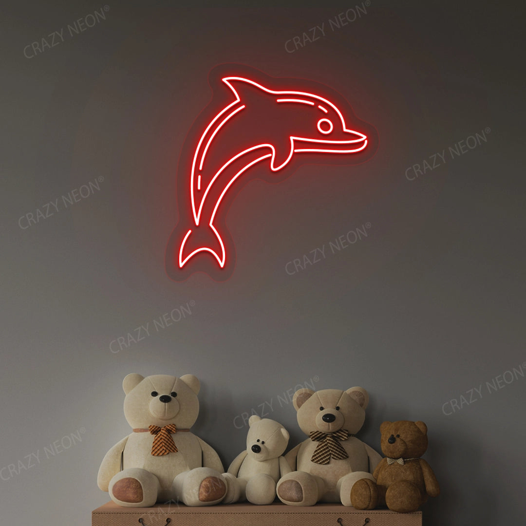 Dolphin Neon Sign | Red