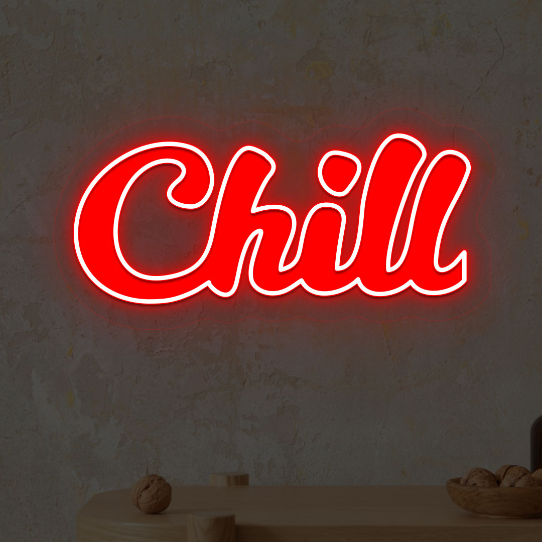 Chill Neon Artwork | Red