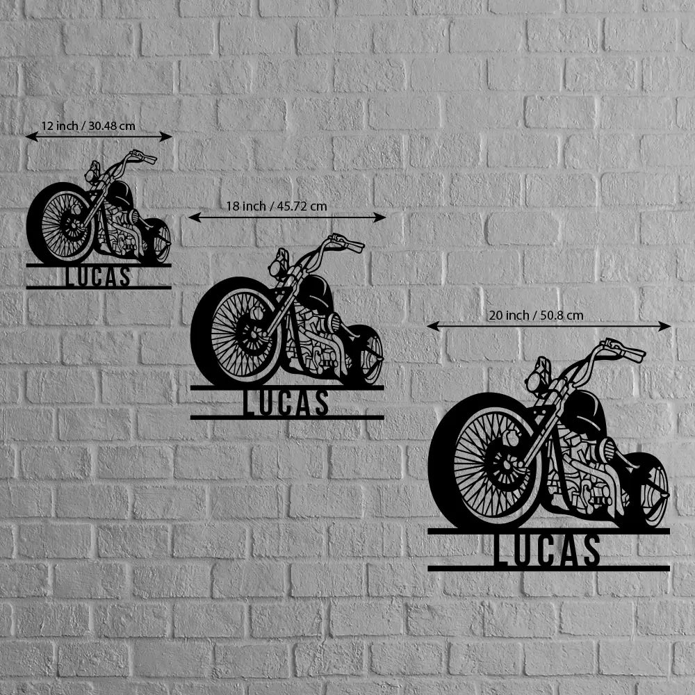 Personalized Motorcycle Metal Sign
