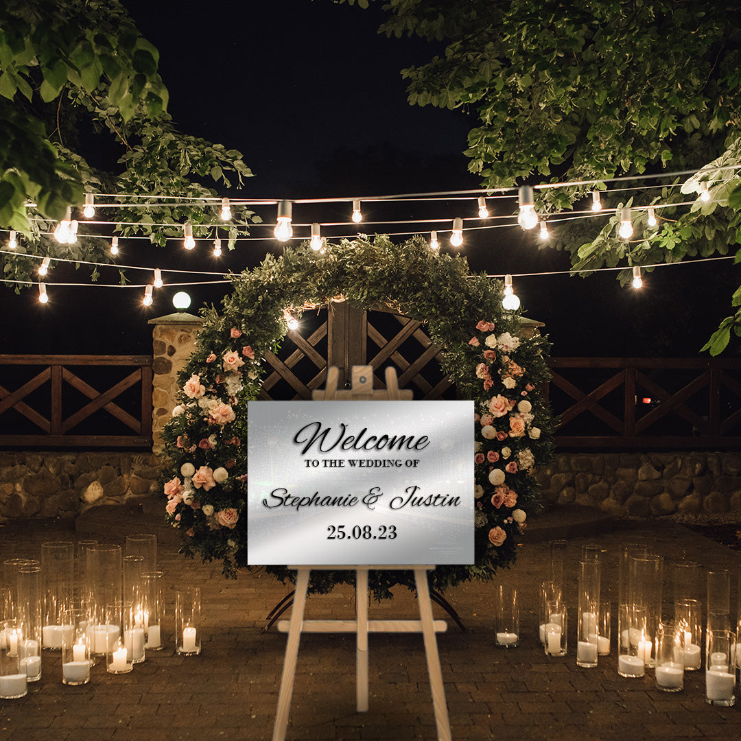 Wedding Welcome Sign | Mirror Wedding Sign