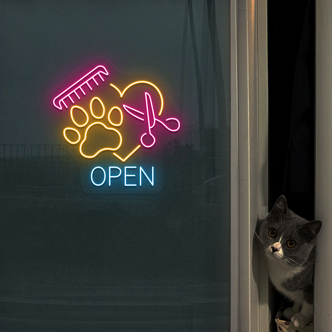 Pet Groom Hub Neon Sign | Iceblue