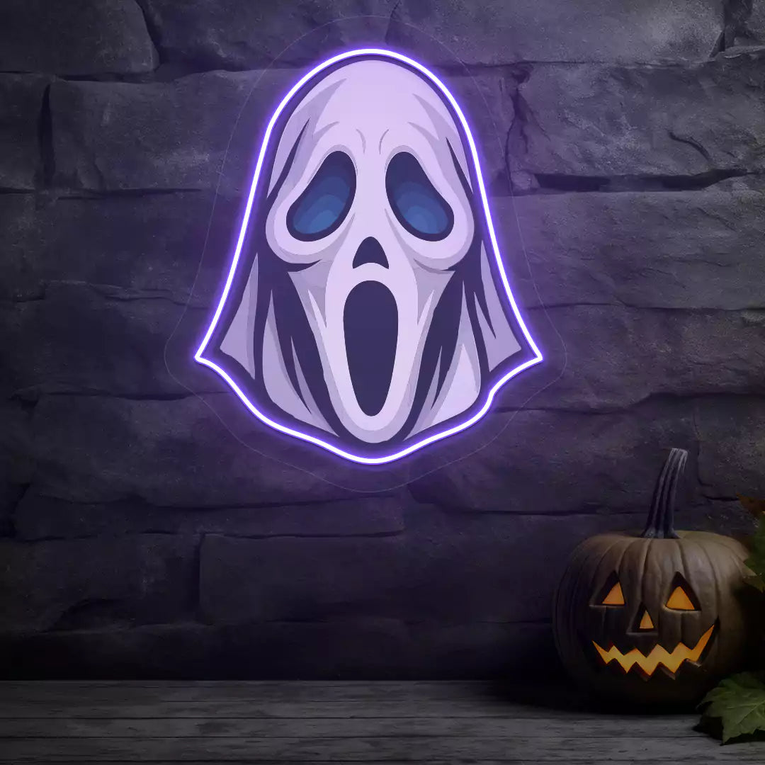 Wailing Ghost Neon Artwork | Purple