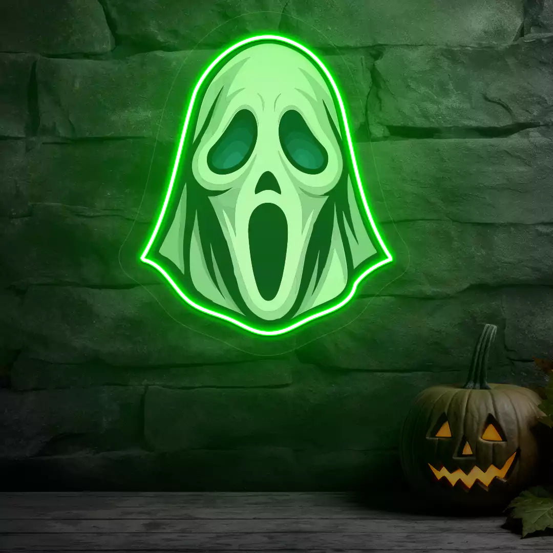 Wailing Ghost Neon Artwork | Green