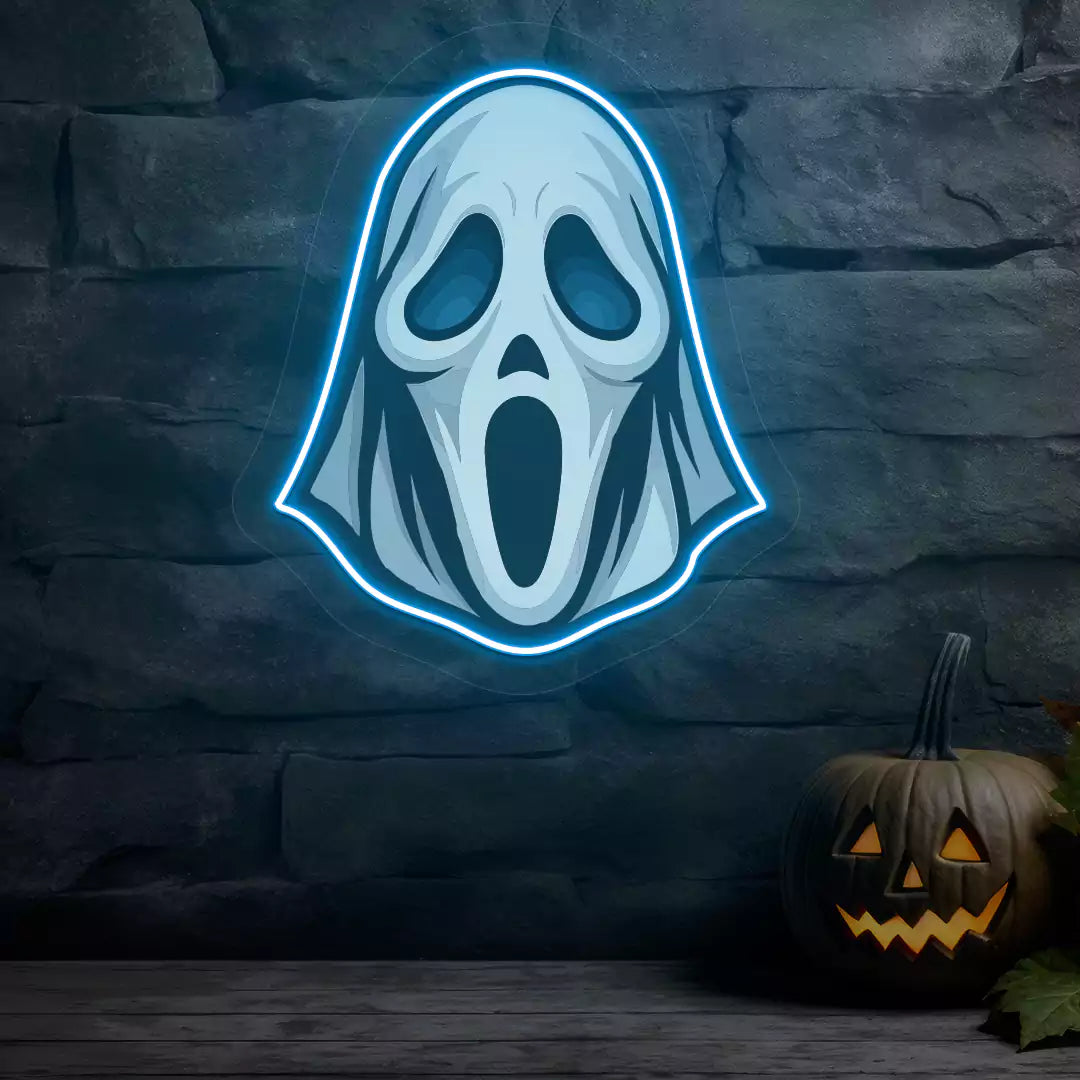Wailing Ghost Neon Artwork | Iceblue