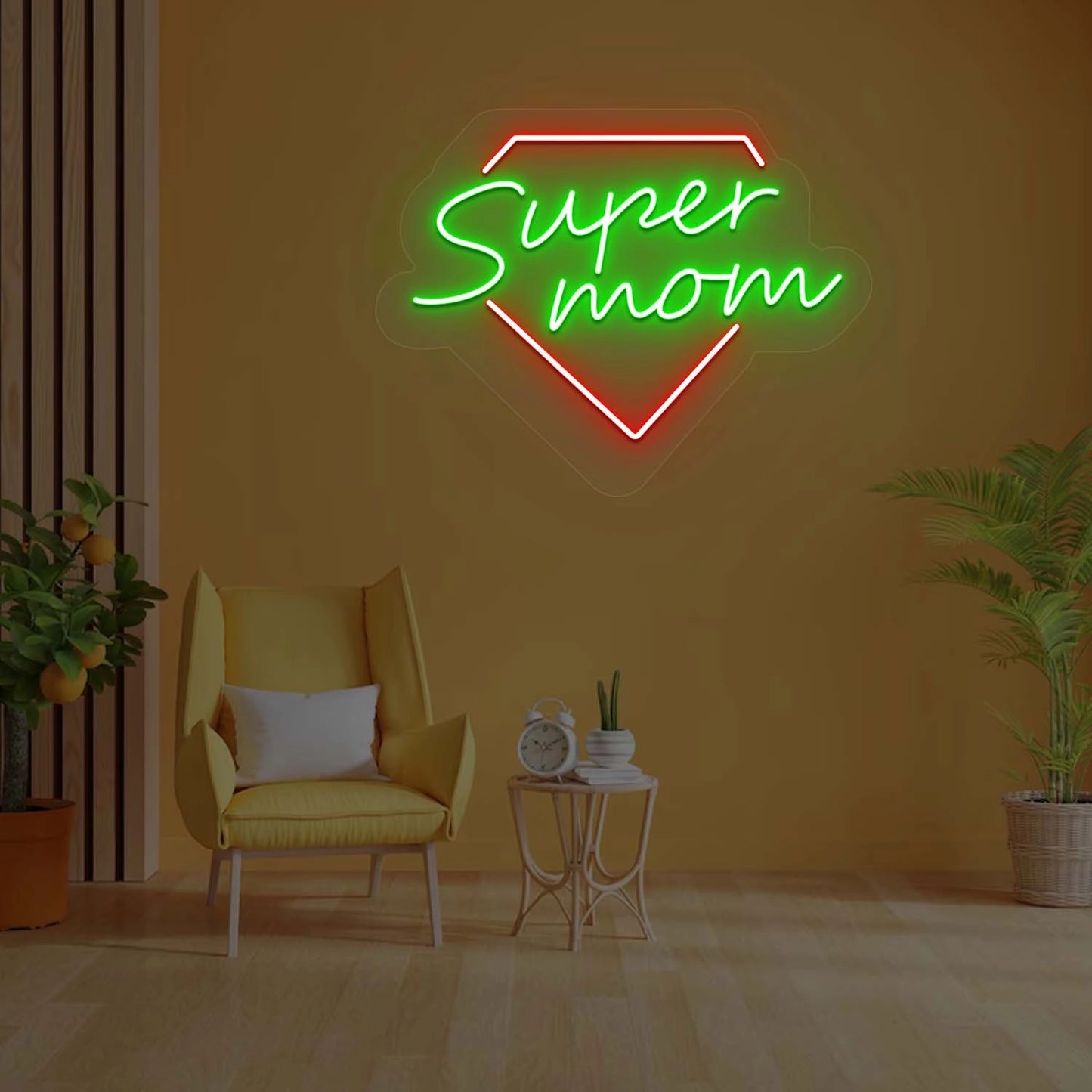 Super Mom Neon Sign | Green