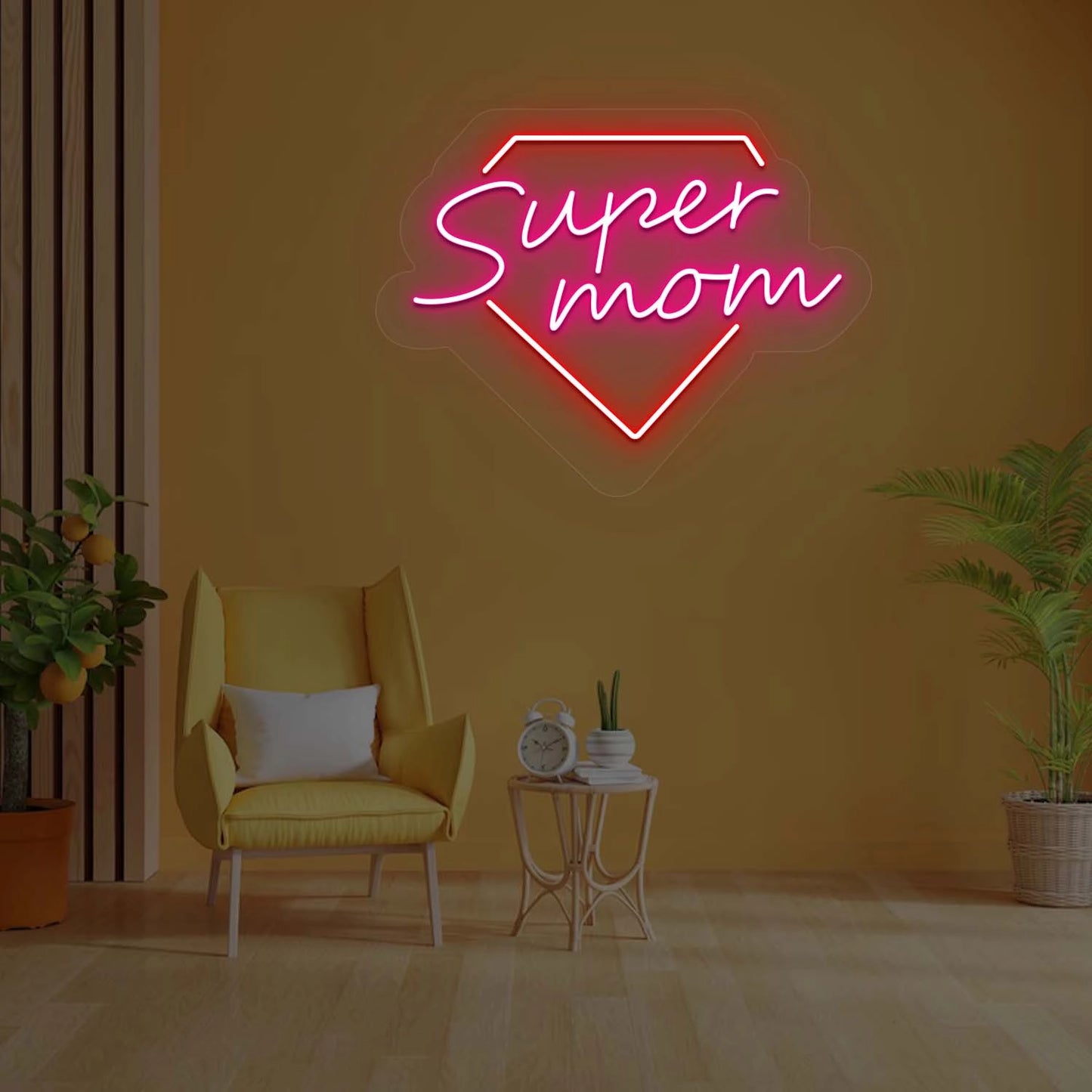 Super Mom Neon Sign | Pink