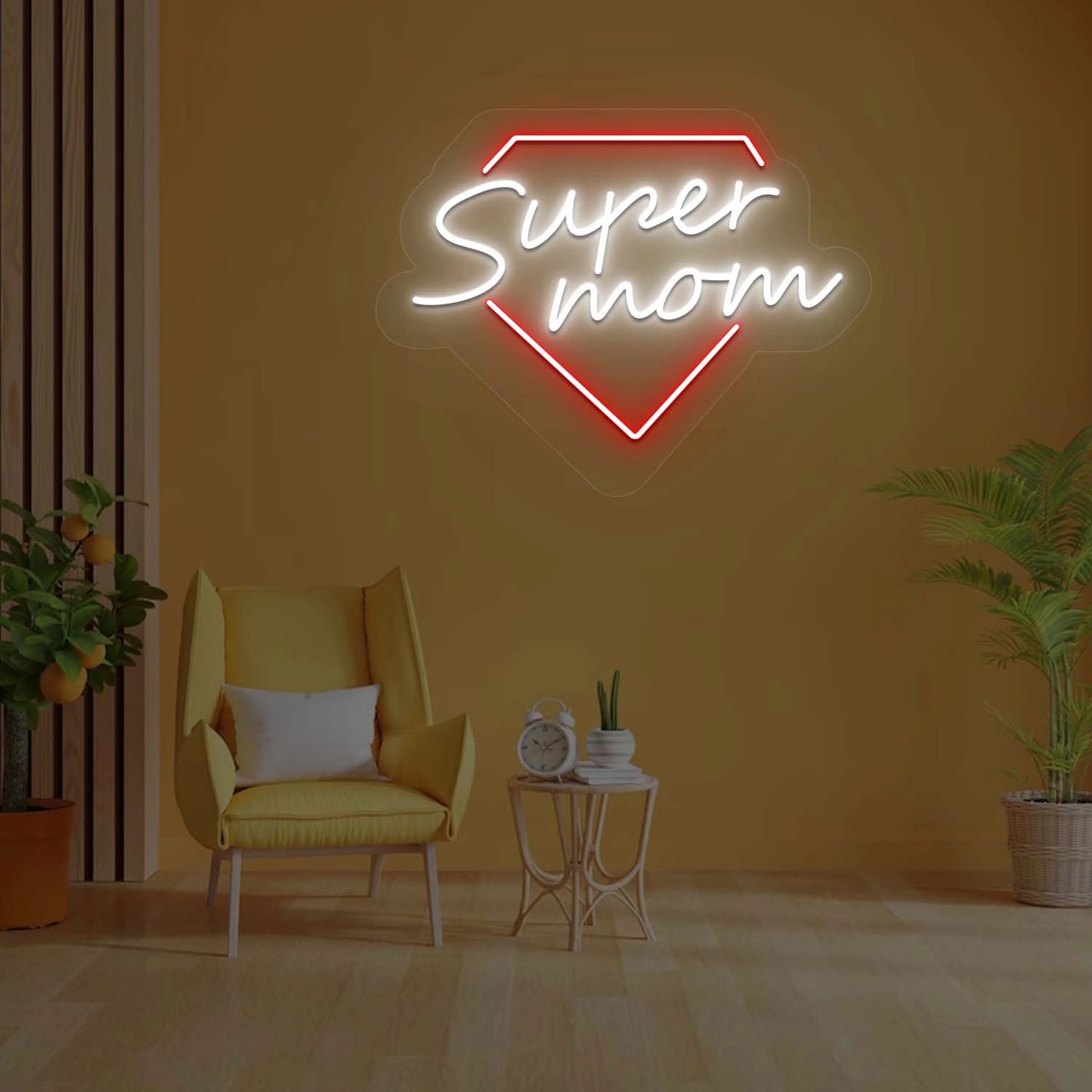Super Mom Neon Sign | Warmwhite