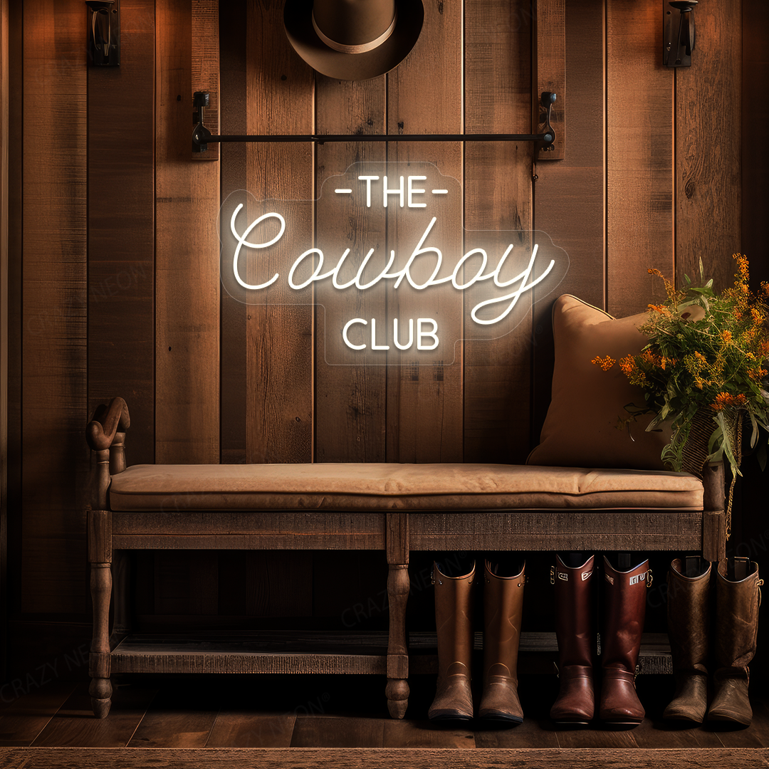 The Cowboy Club LED Neon Sign | Warmwhite