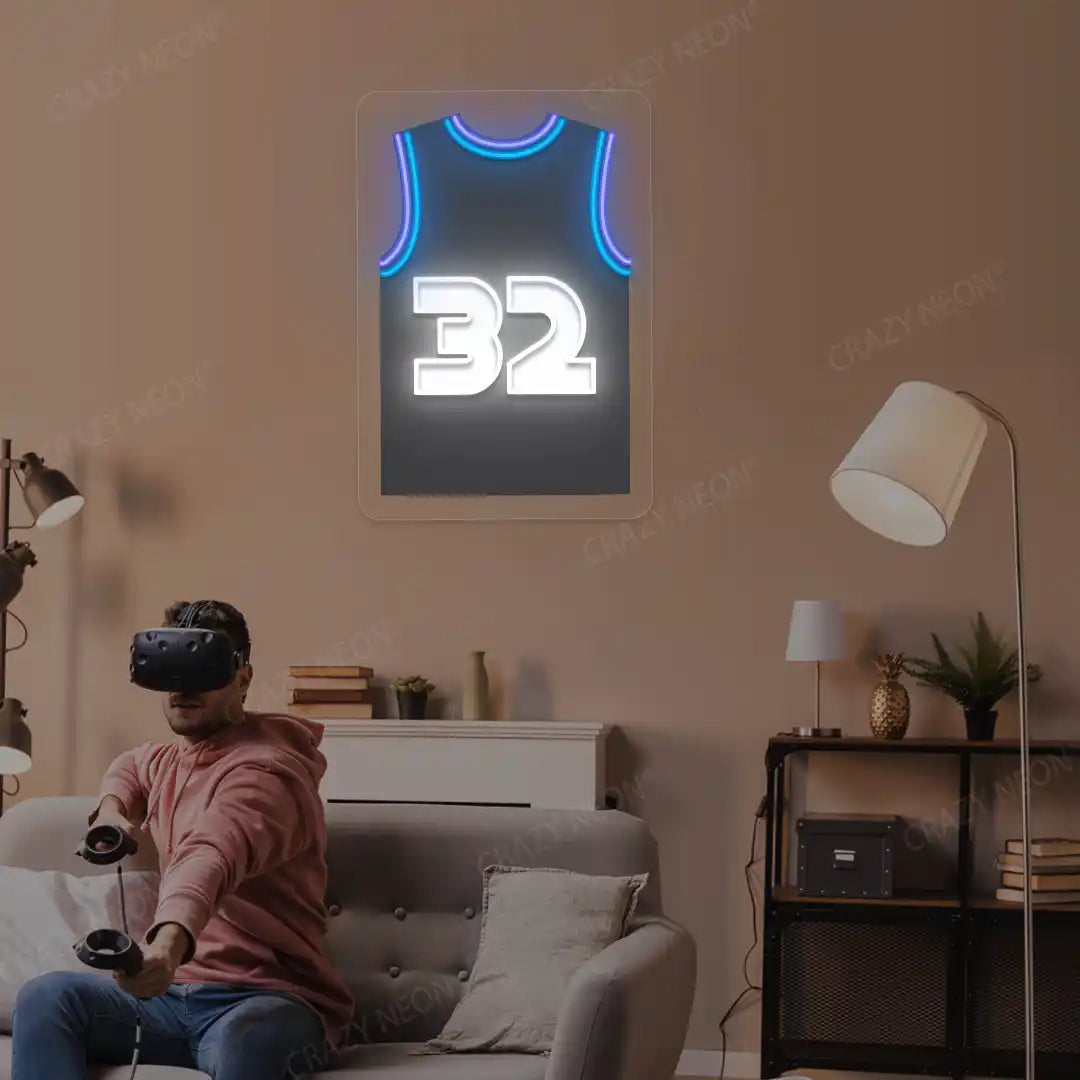 UTA Jersey Basketball Neon Artwork