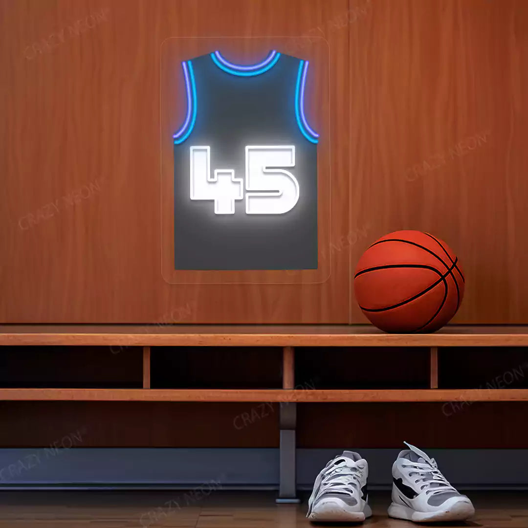 Utah Mitchell 45 Jersey Basketball Neon Artwork