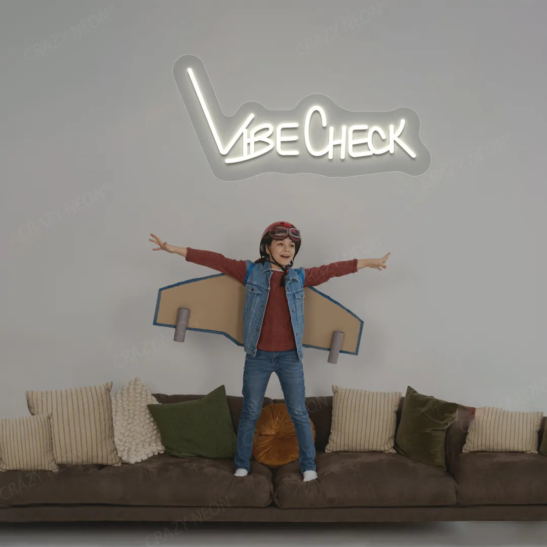 Vibe Check Neon Sign | Warmwhite