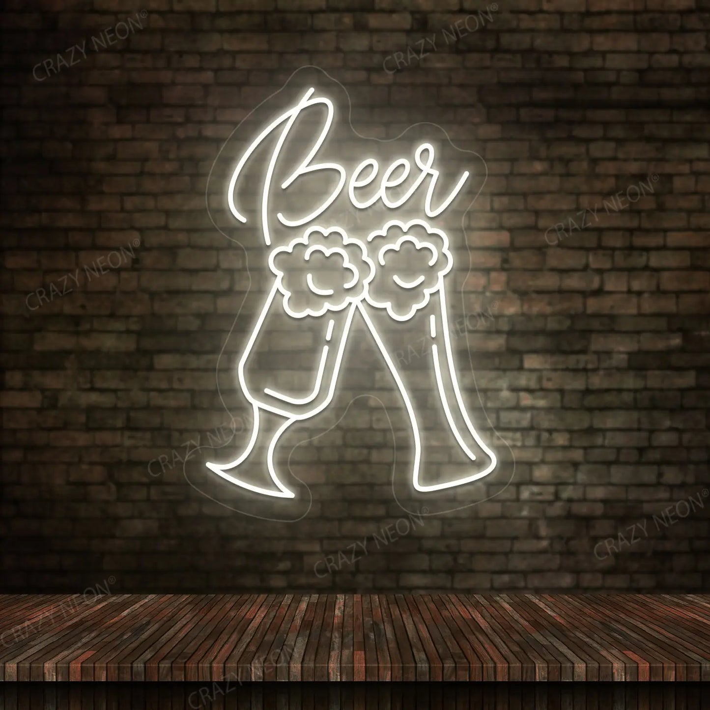 Beer Glass Multicolor Neon Sign | Warmwhite