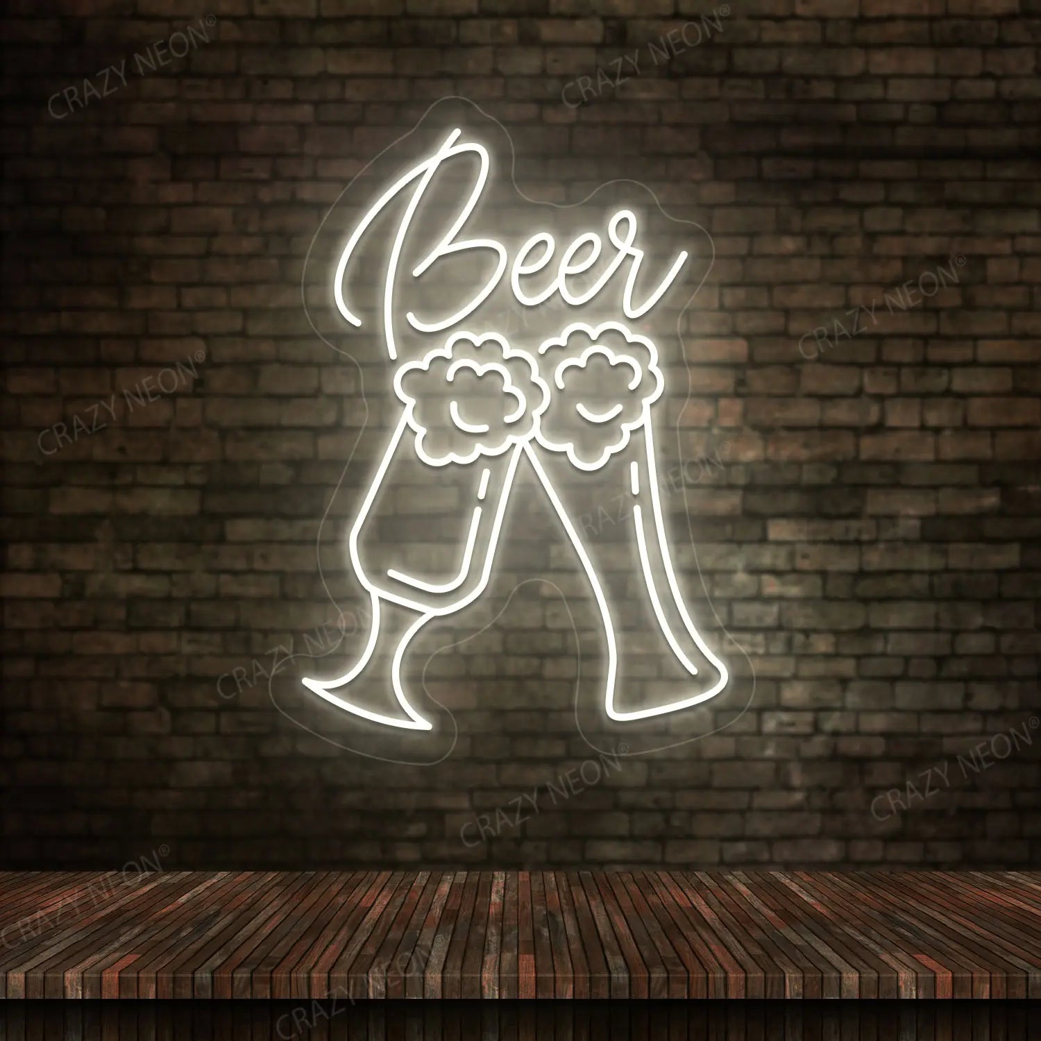 Beer Glass Multicolor Neon Sign | Warmwhite