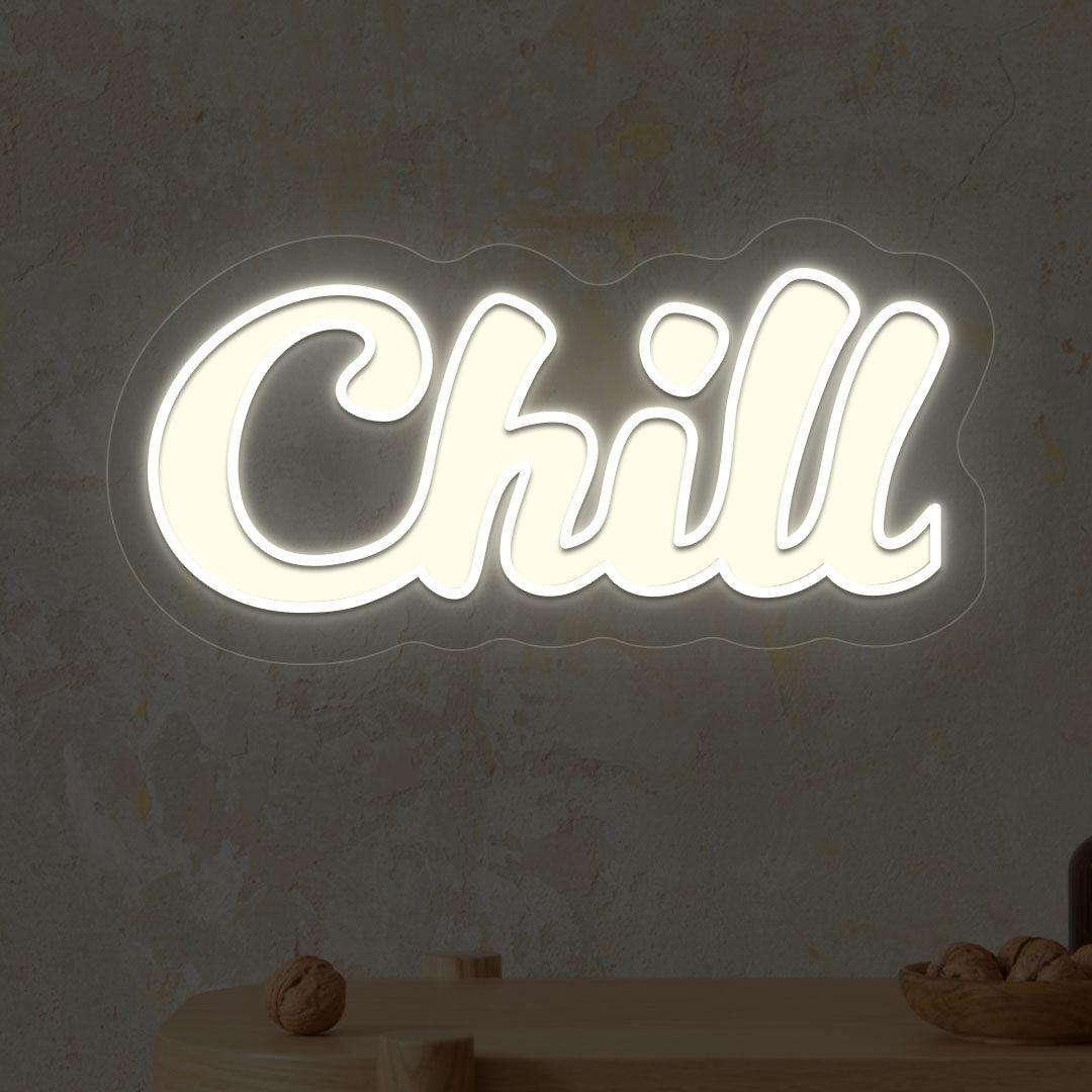 Chill Neon Artwork | Warm White
