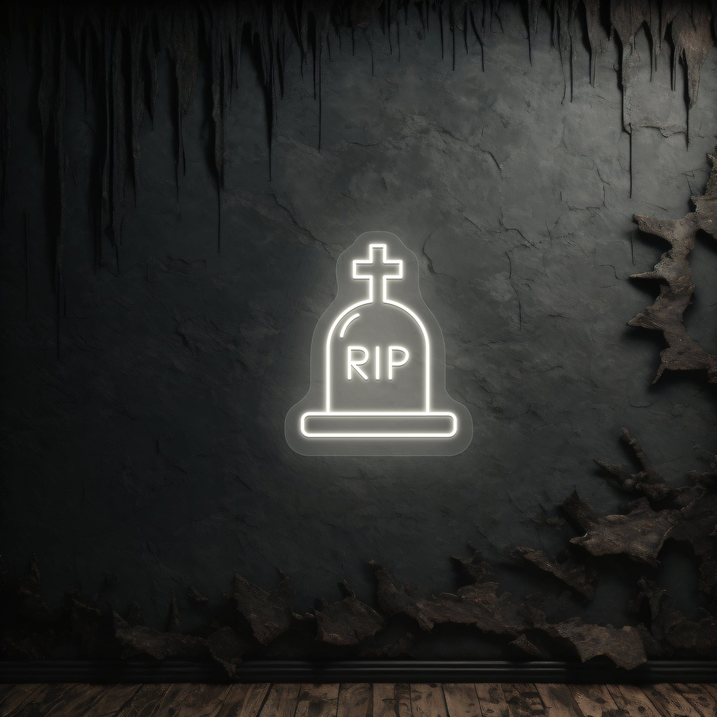 RIP Tombstone Neon Sign