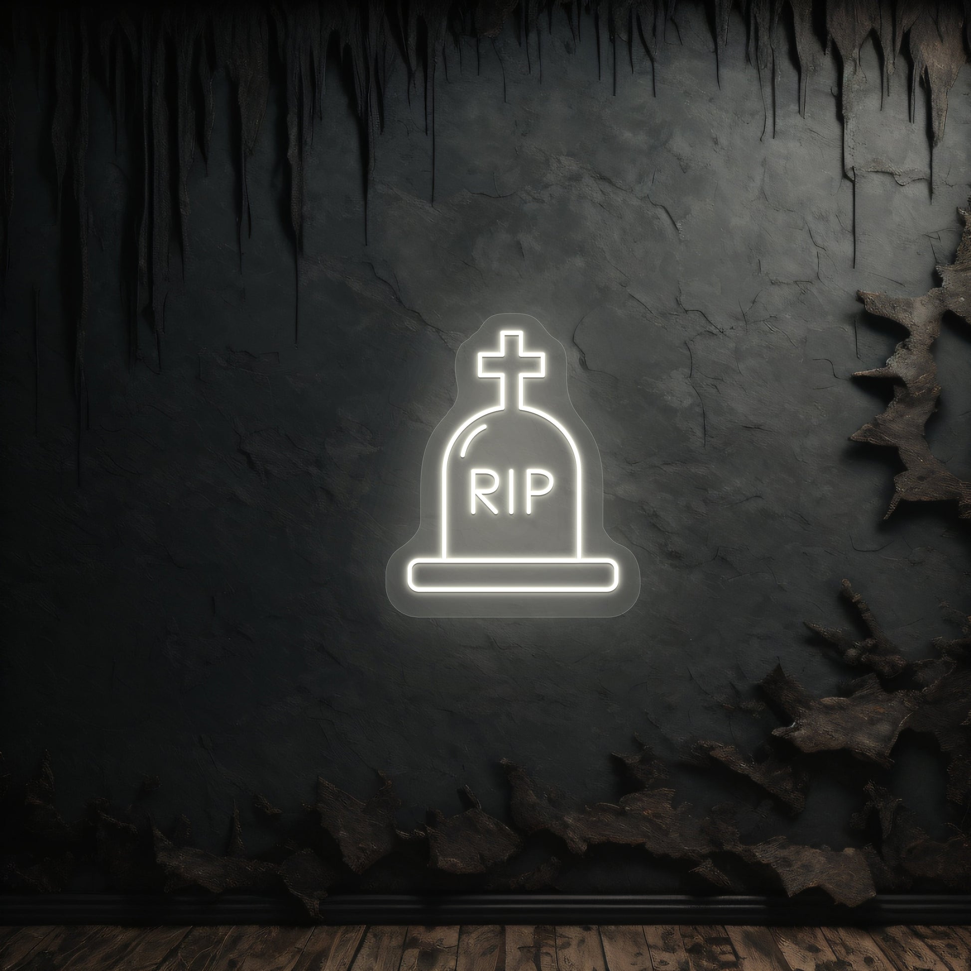 RIP Tombstone Neon Sign