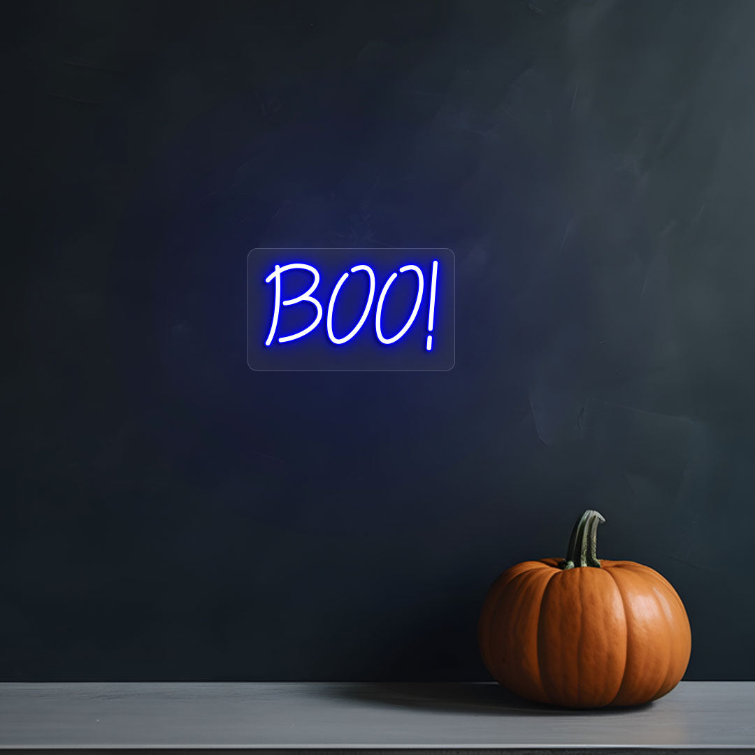 Boo Neon Sign | Blue