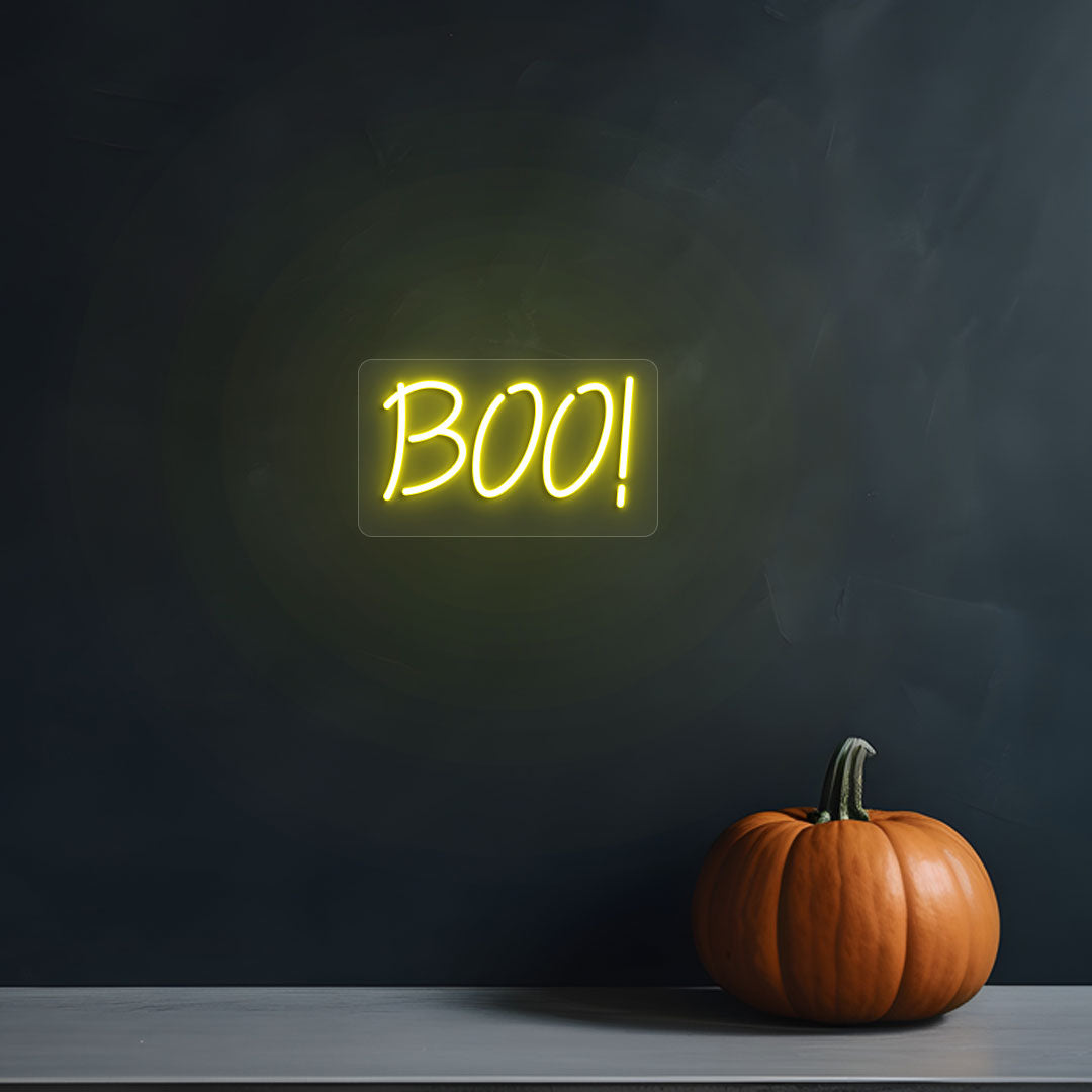 Boo Neon Sign | yellow