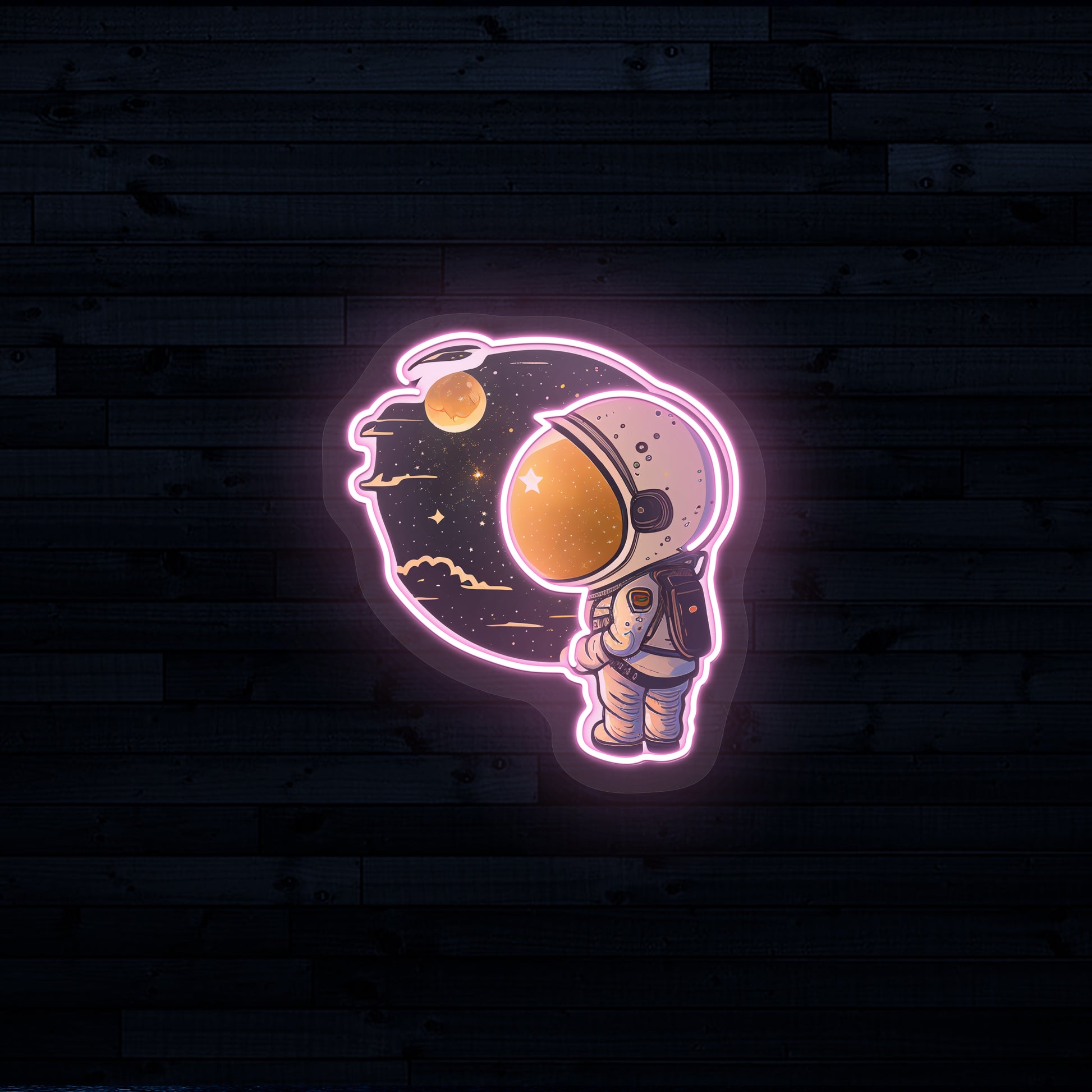 Astronaut Neon Artwork | Pink