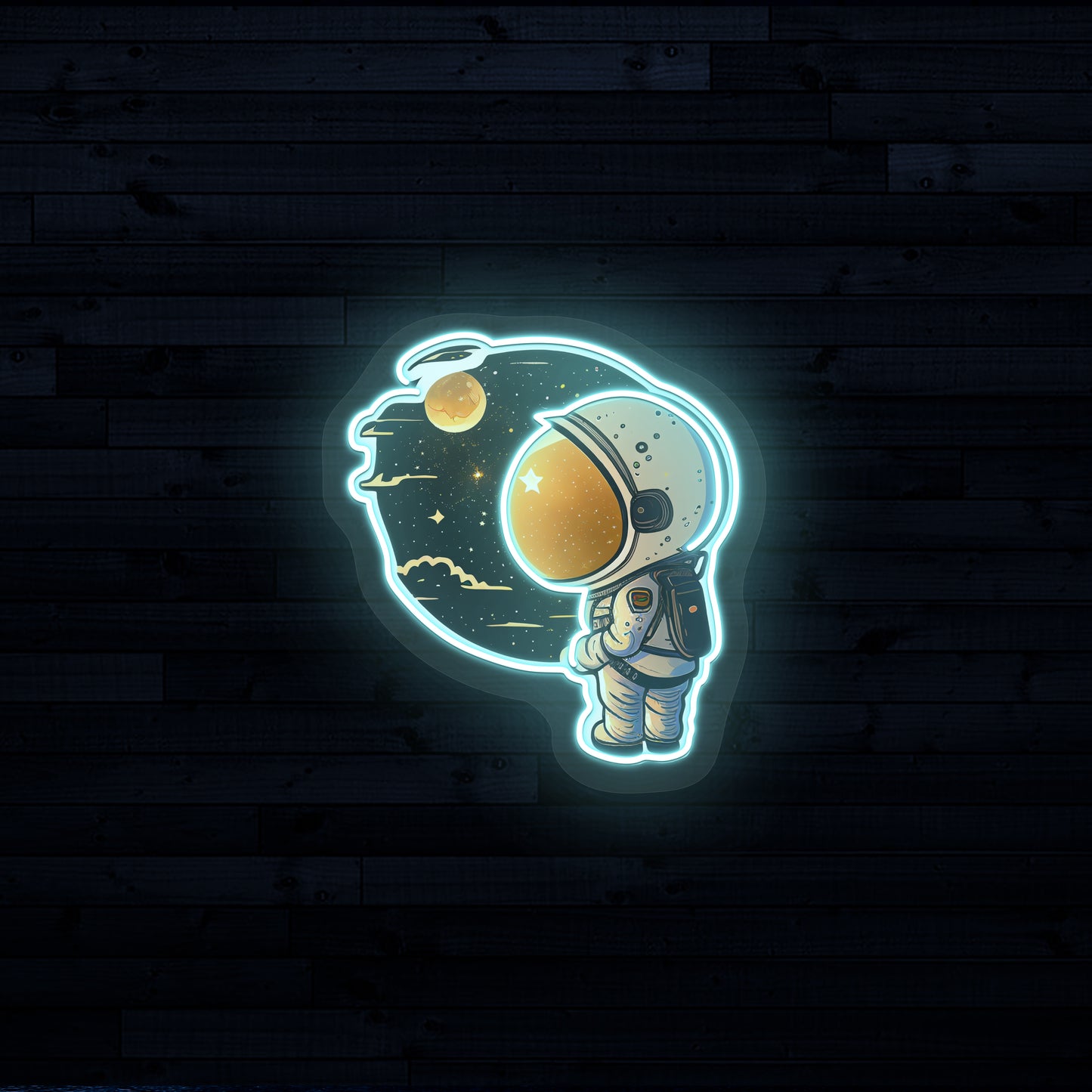 Astronaut Neon Artwork | Iceblue