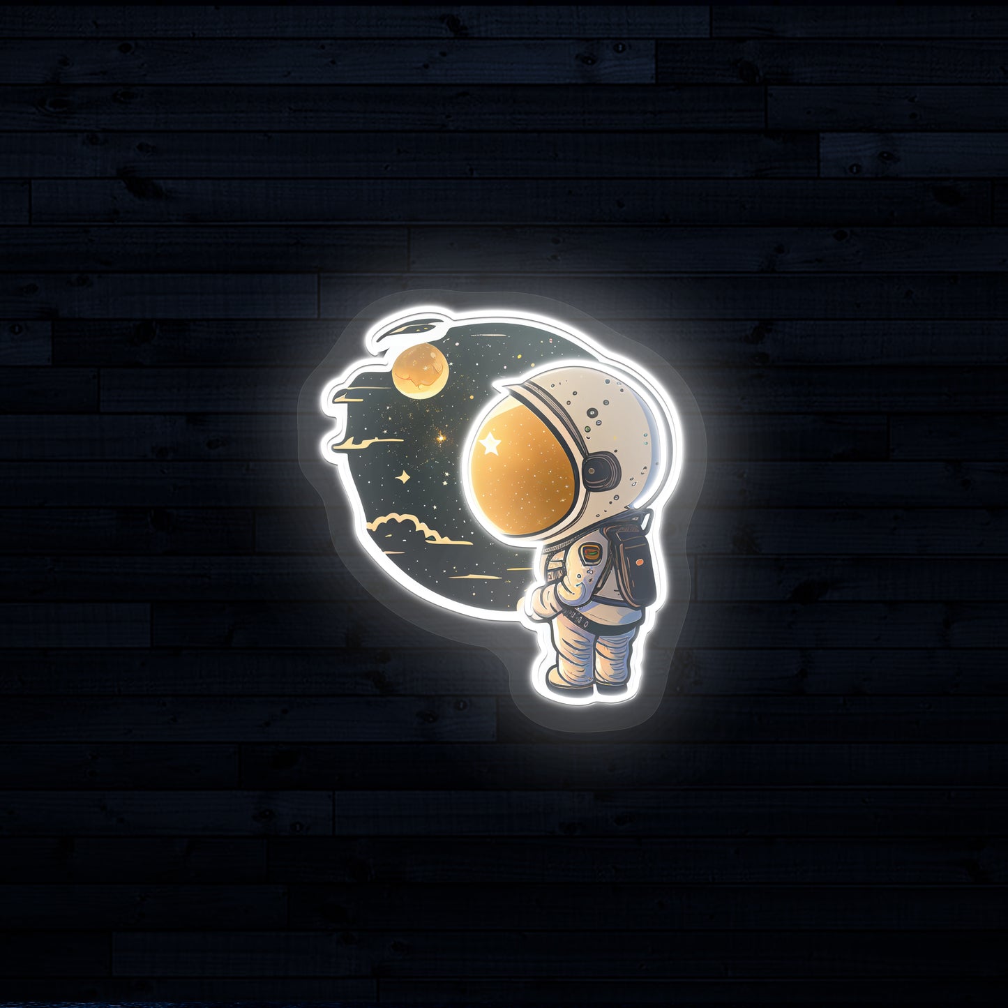 Astronaut Neon Artwork | Warmwhite