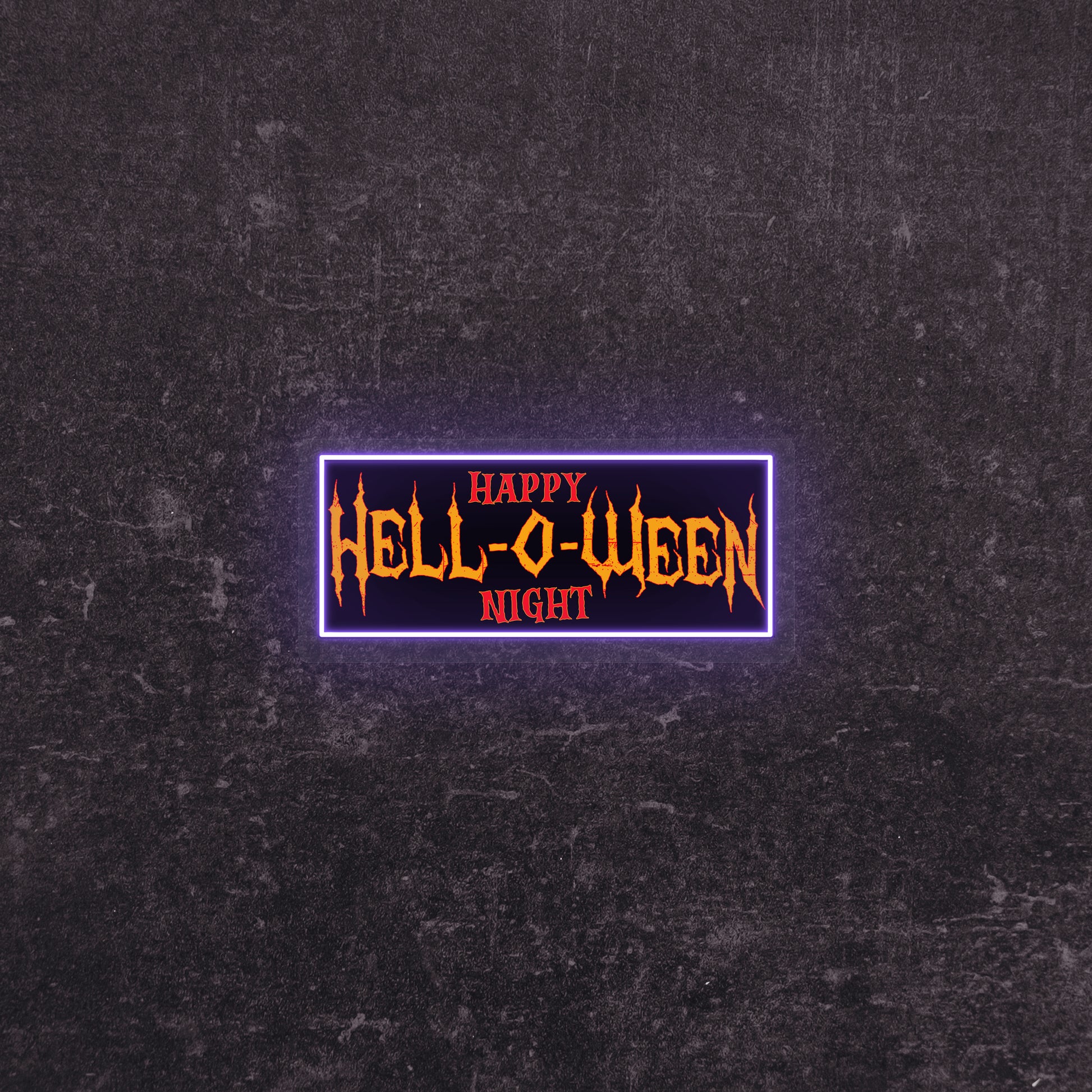 Hell-O-Ween Neon Artwork | Purple