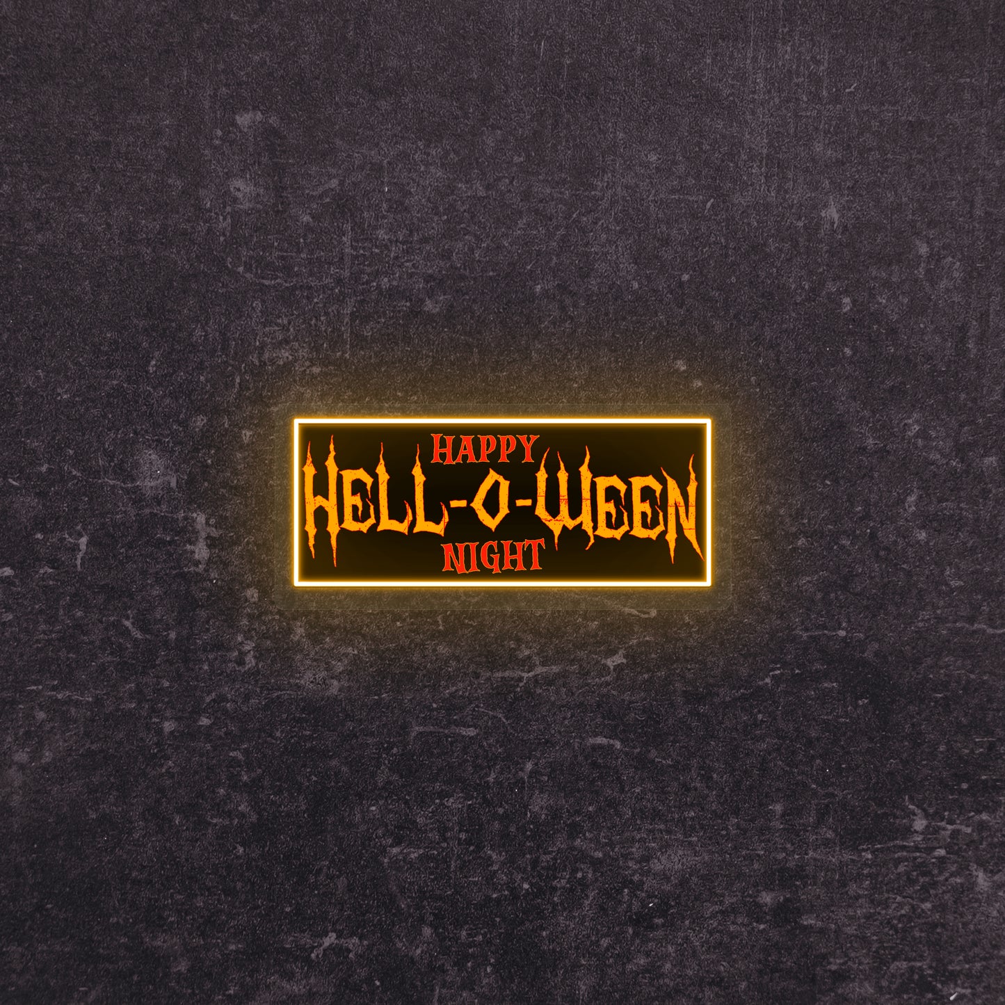 Hell-O-Ween Neon Artwork | Orange