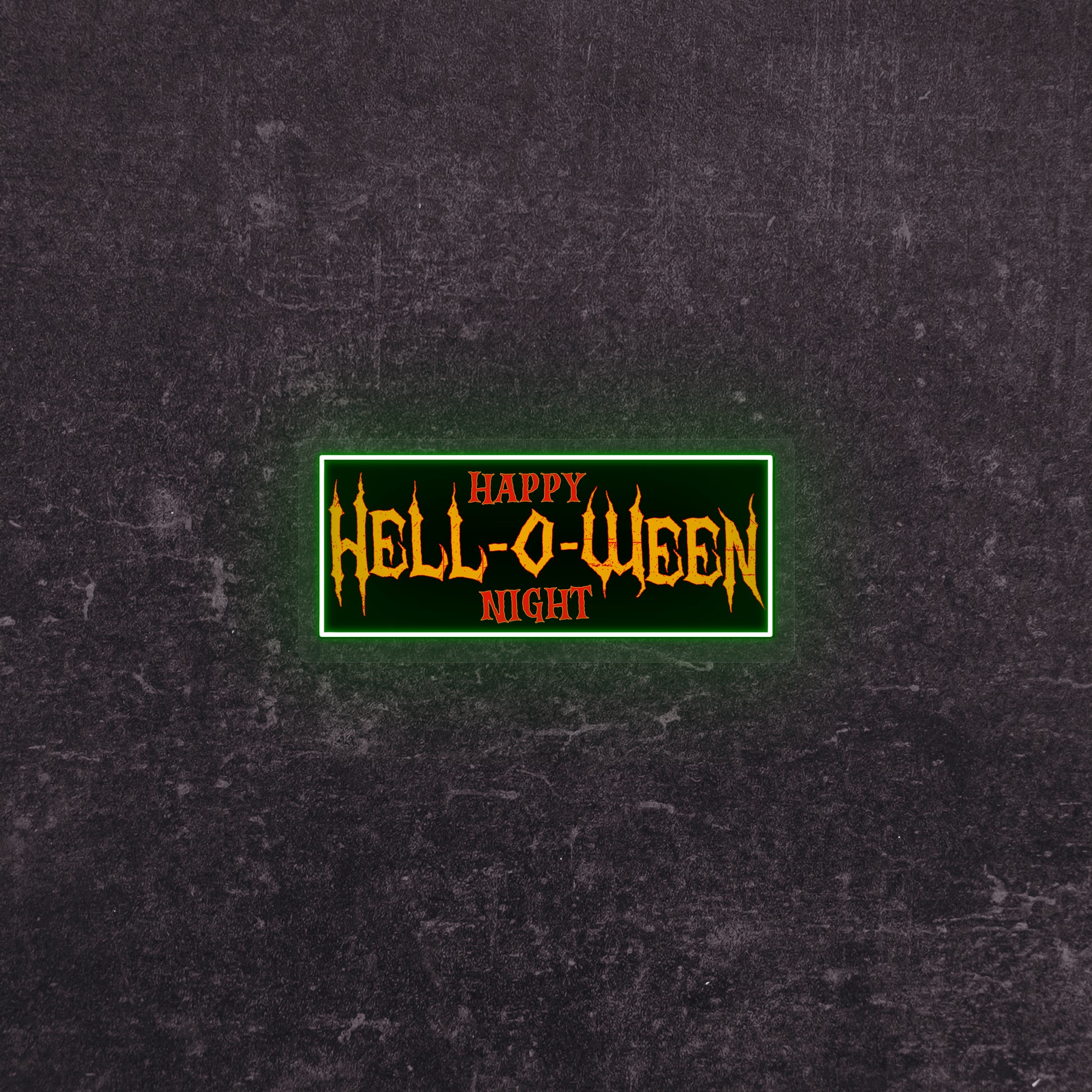 Hell-O-Ween Neon Artwork | Green