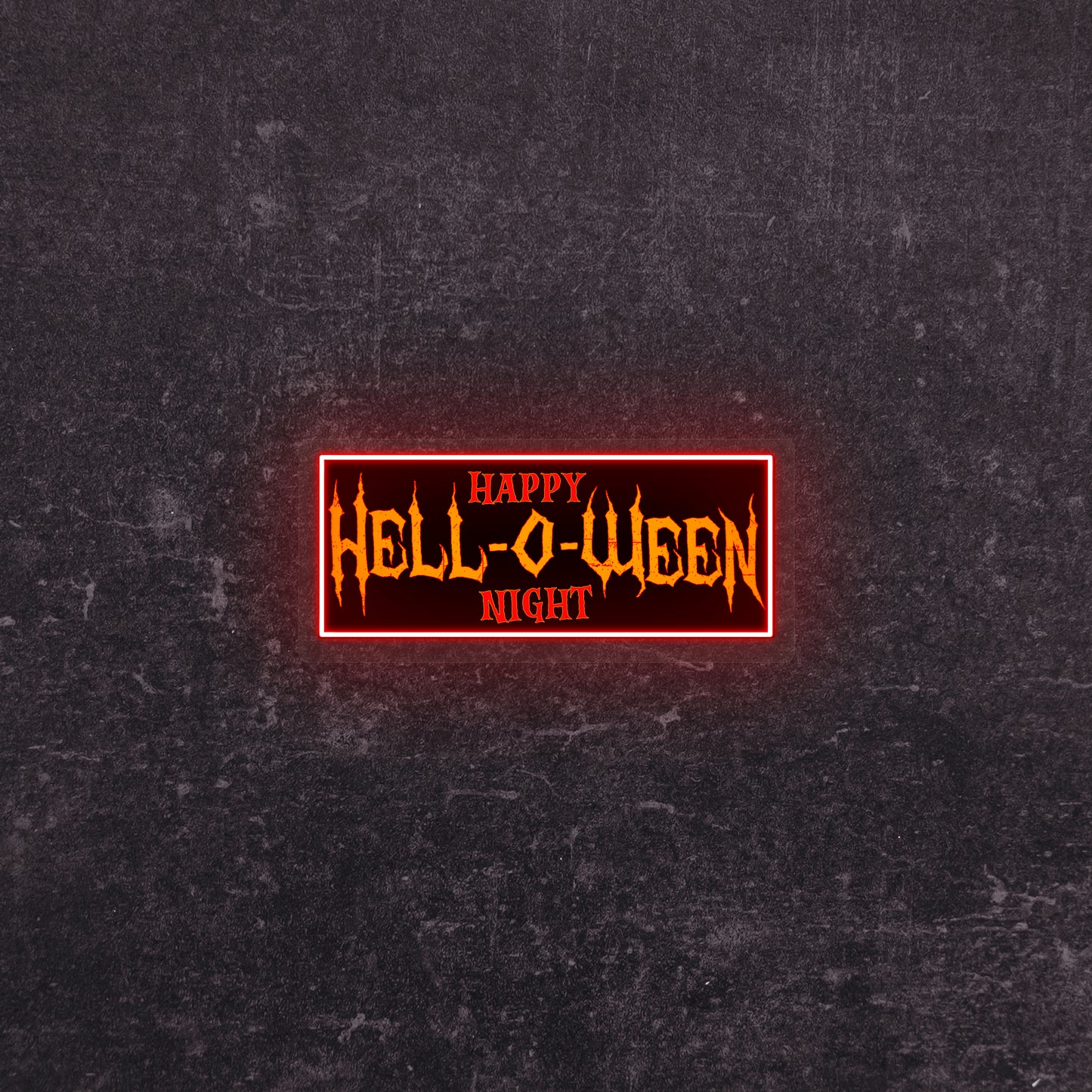 Hell-O-Ween Neon Artwork  | Red