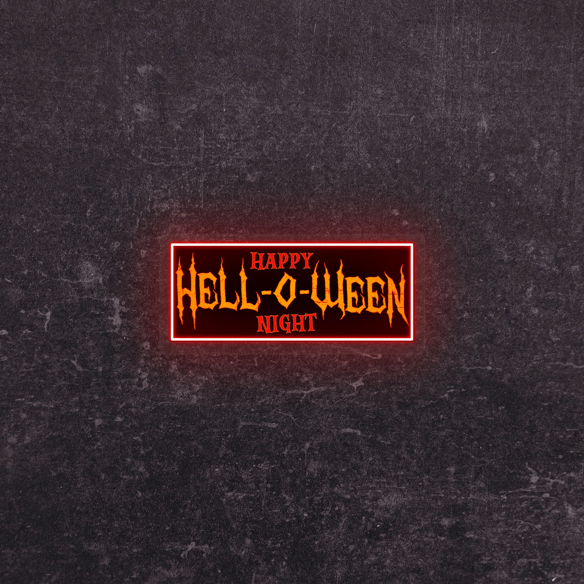 Hell-O-Ween Neon Artwork  | Red
