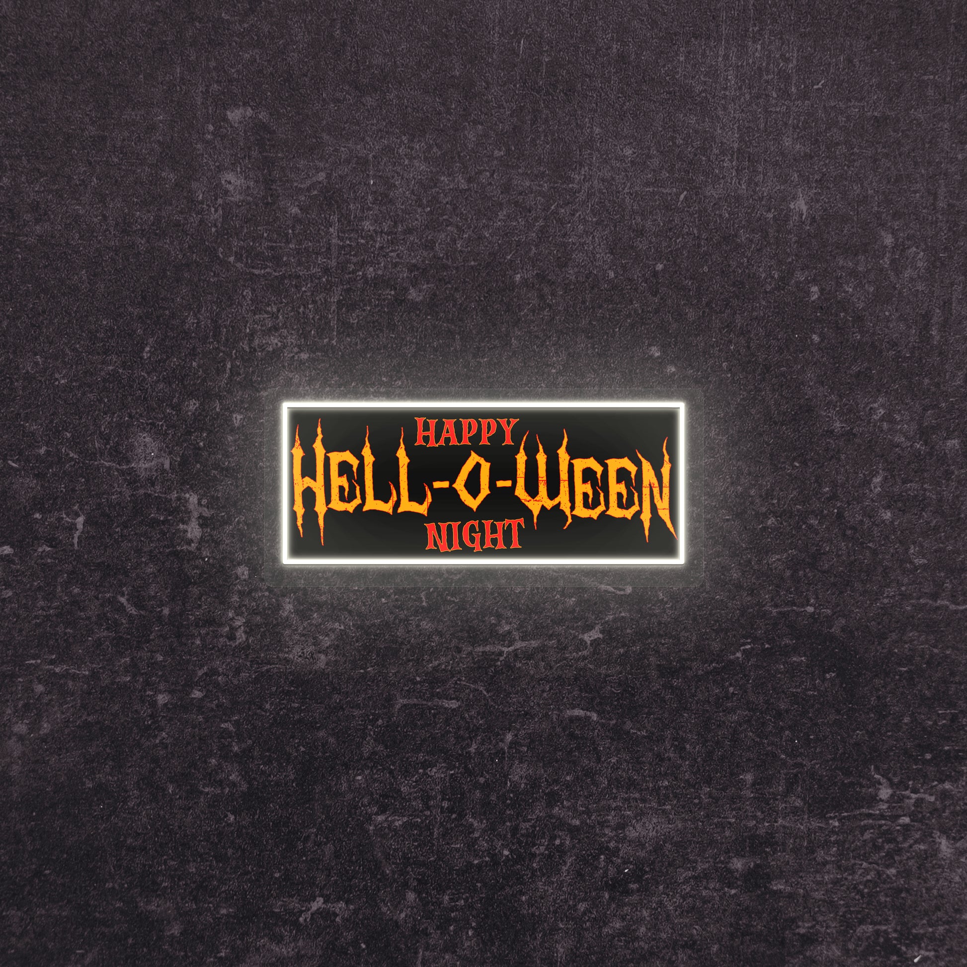 Hell-O-Ween Neon Artwork | White