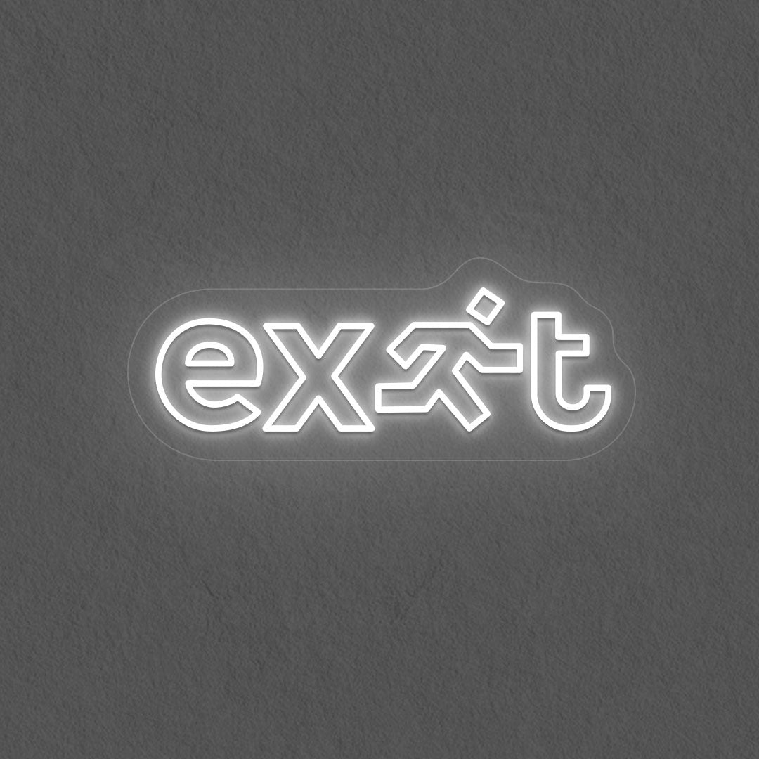 Cool Exit Neon Sign | Warm white