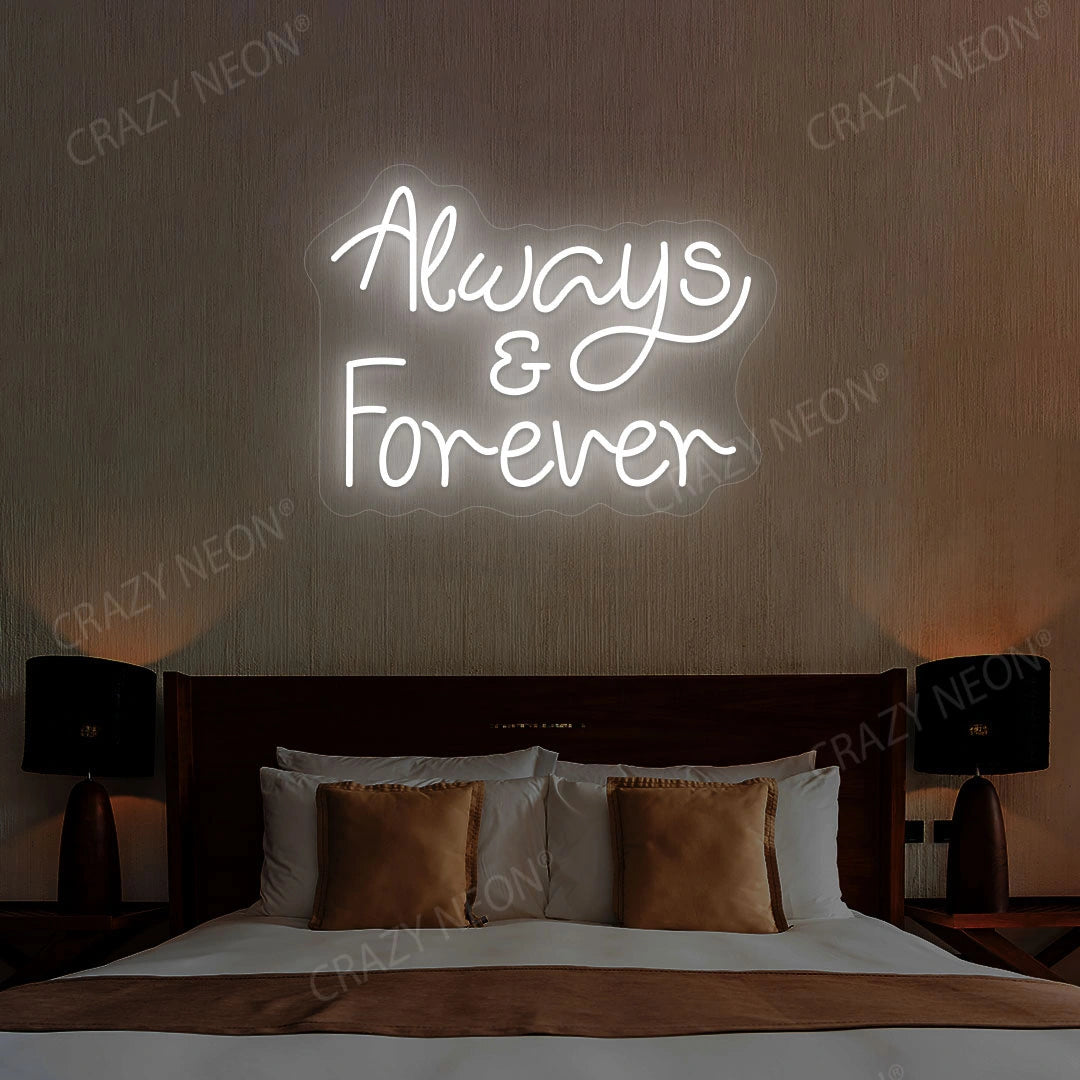 Always And Forever Sign | White