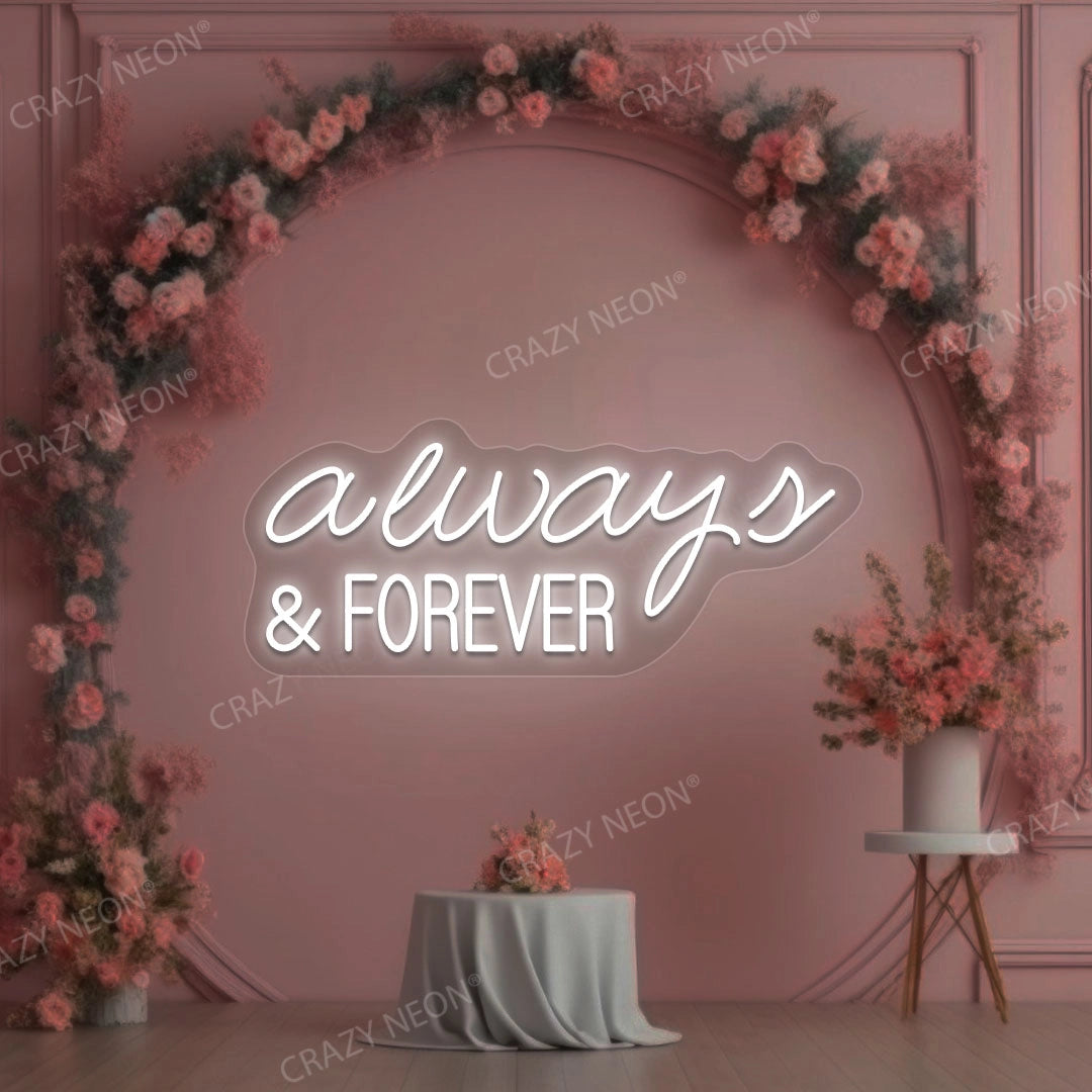 Always And Forever Sign | White