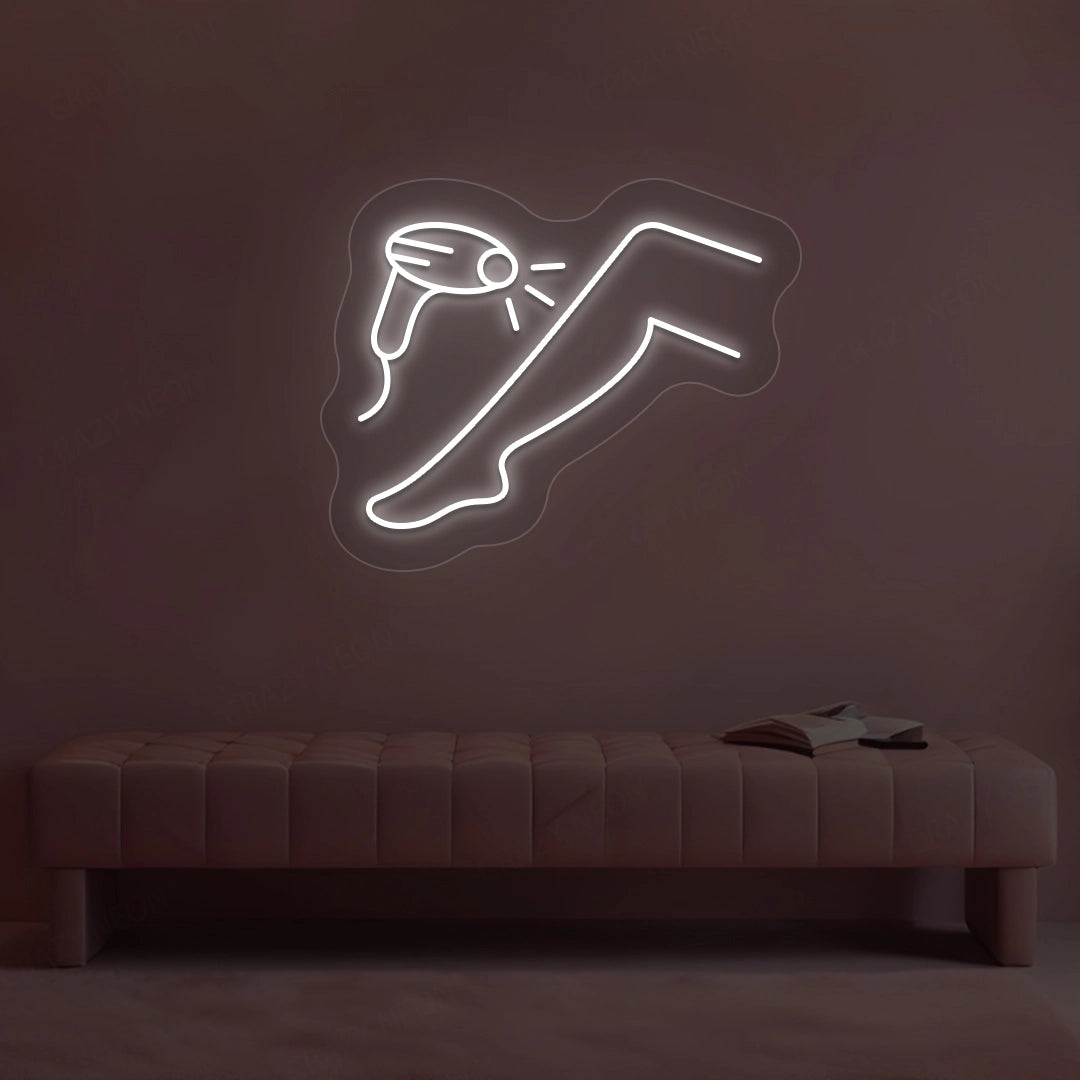 Laser Hair Removal Neon sign | White