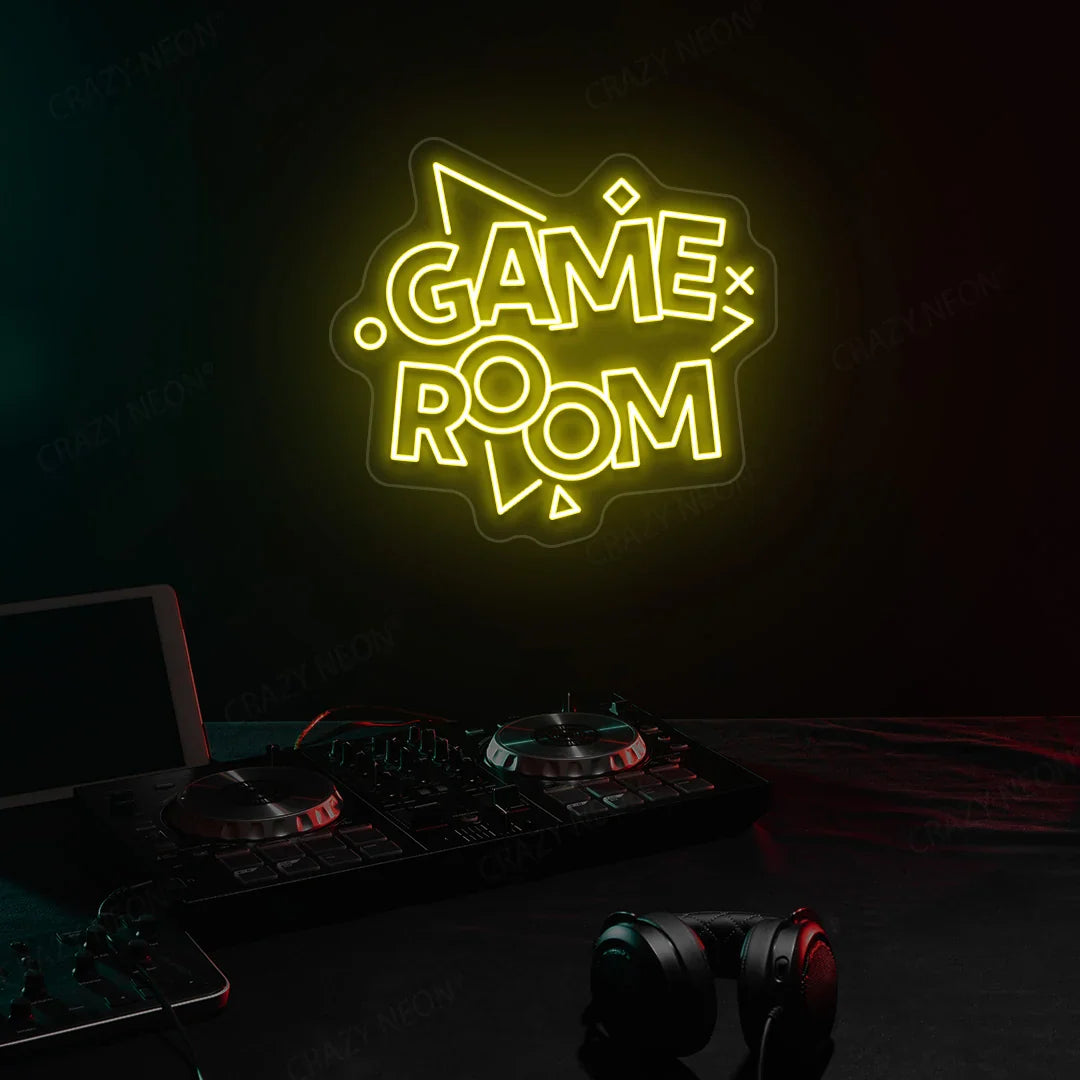 Game Room Neon Sign | Yellow
