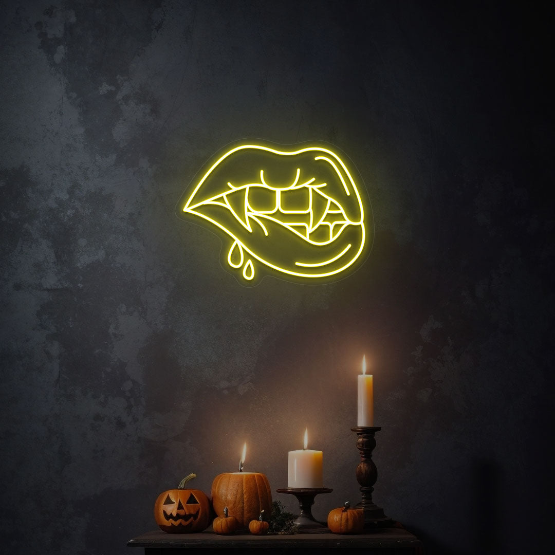 Vampire Lips Neon Sign