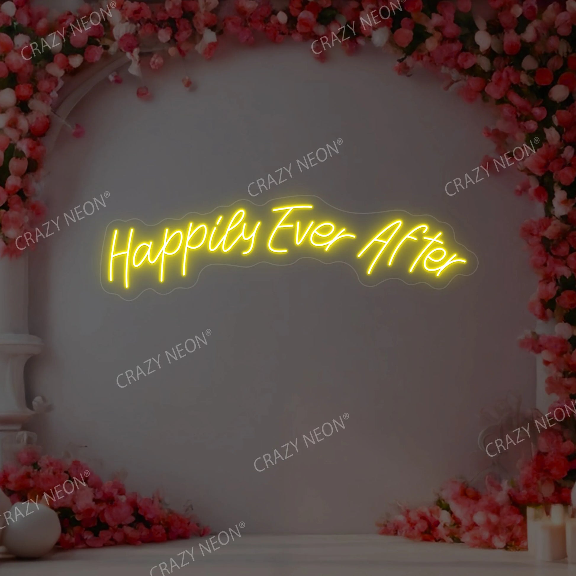 Happily Ever After Neon Sign | Yellow