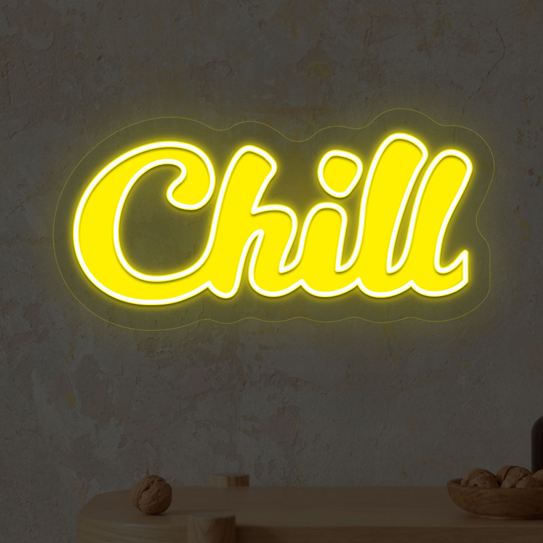 Chill Neon Artwork | Yellow