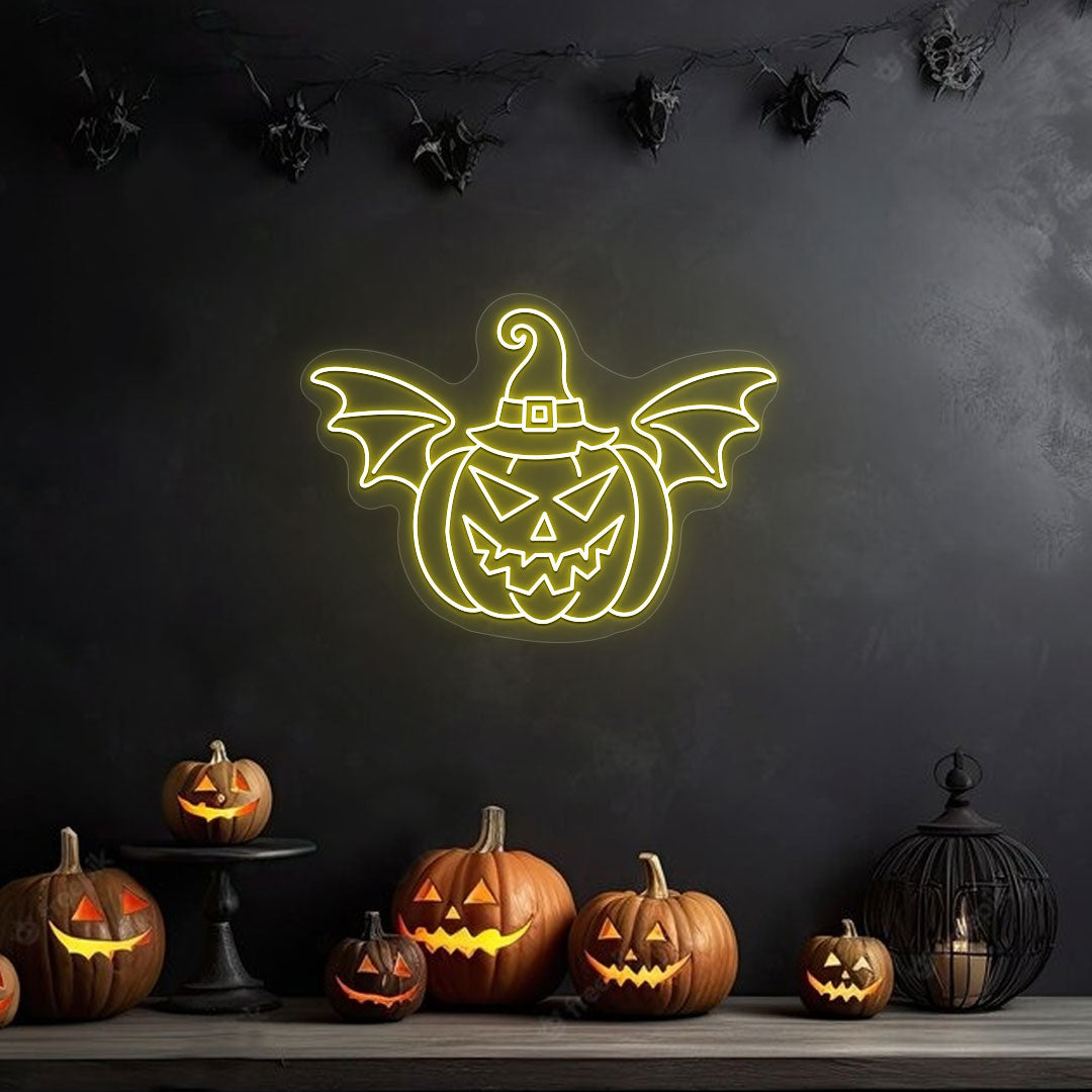 Skull Eyes On Fire Neon Sign | Yellow