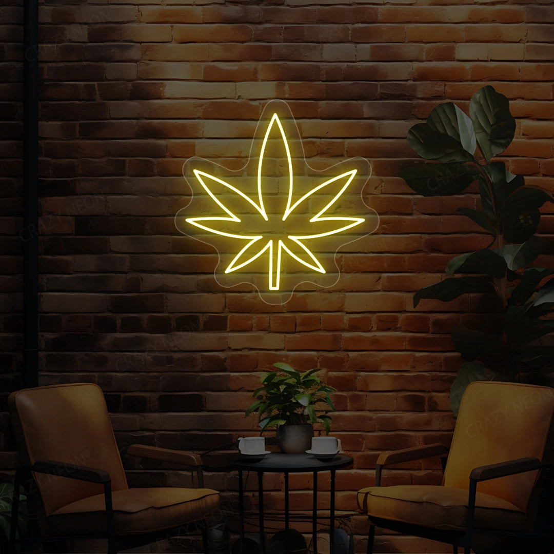 Cannabis Neon Sign | Yellow