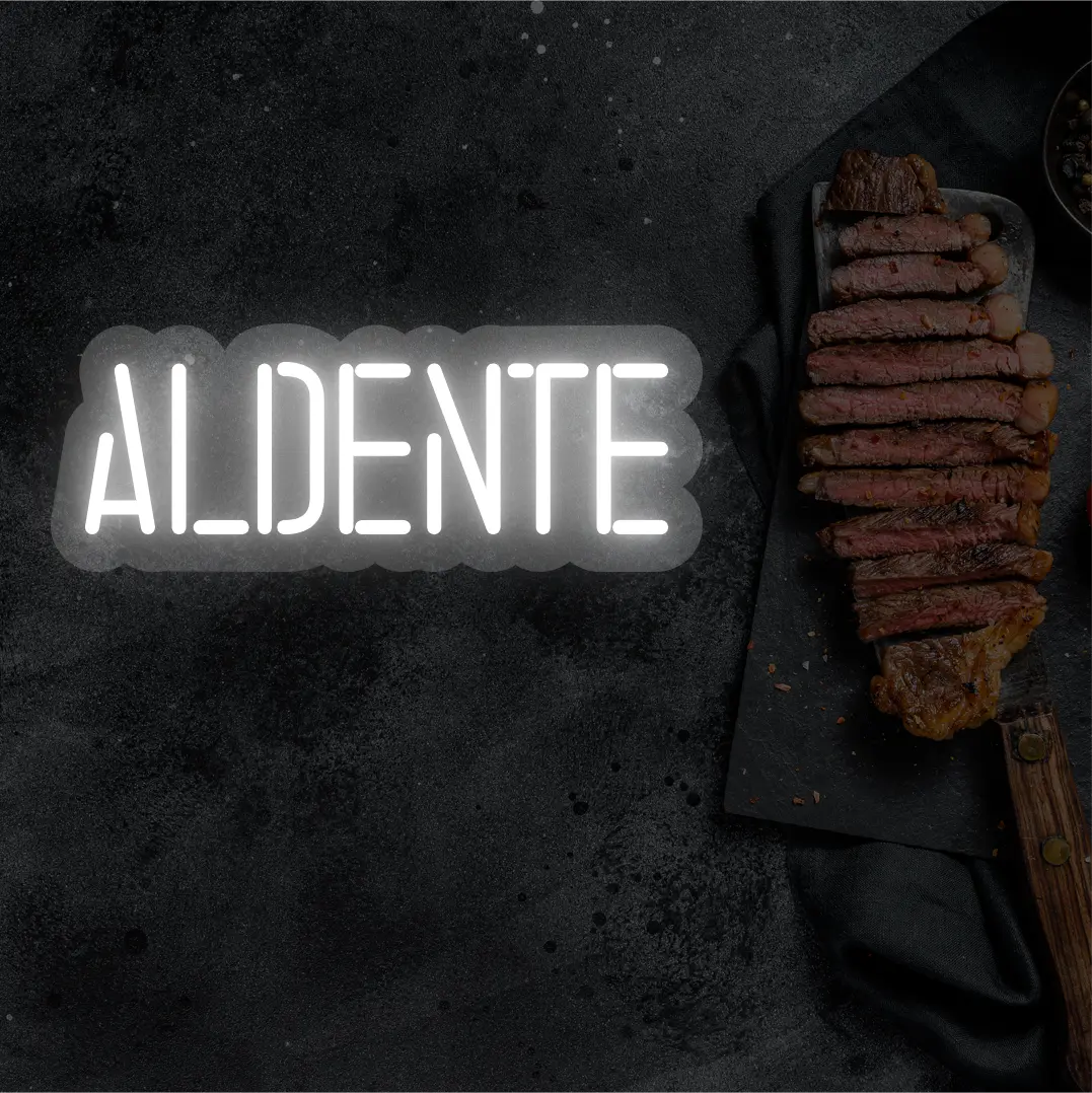 AlDente Neon Sign | white