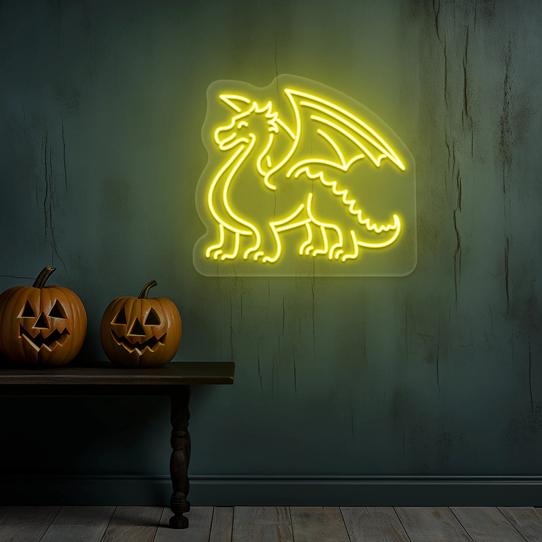 Dragon Neon Sign | Yellow