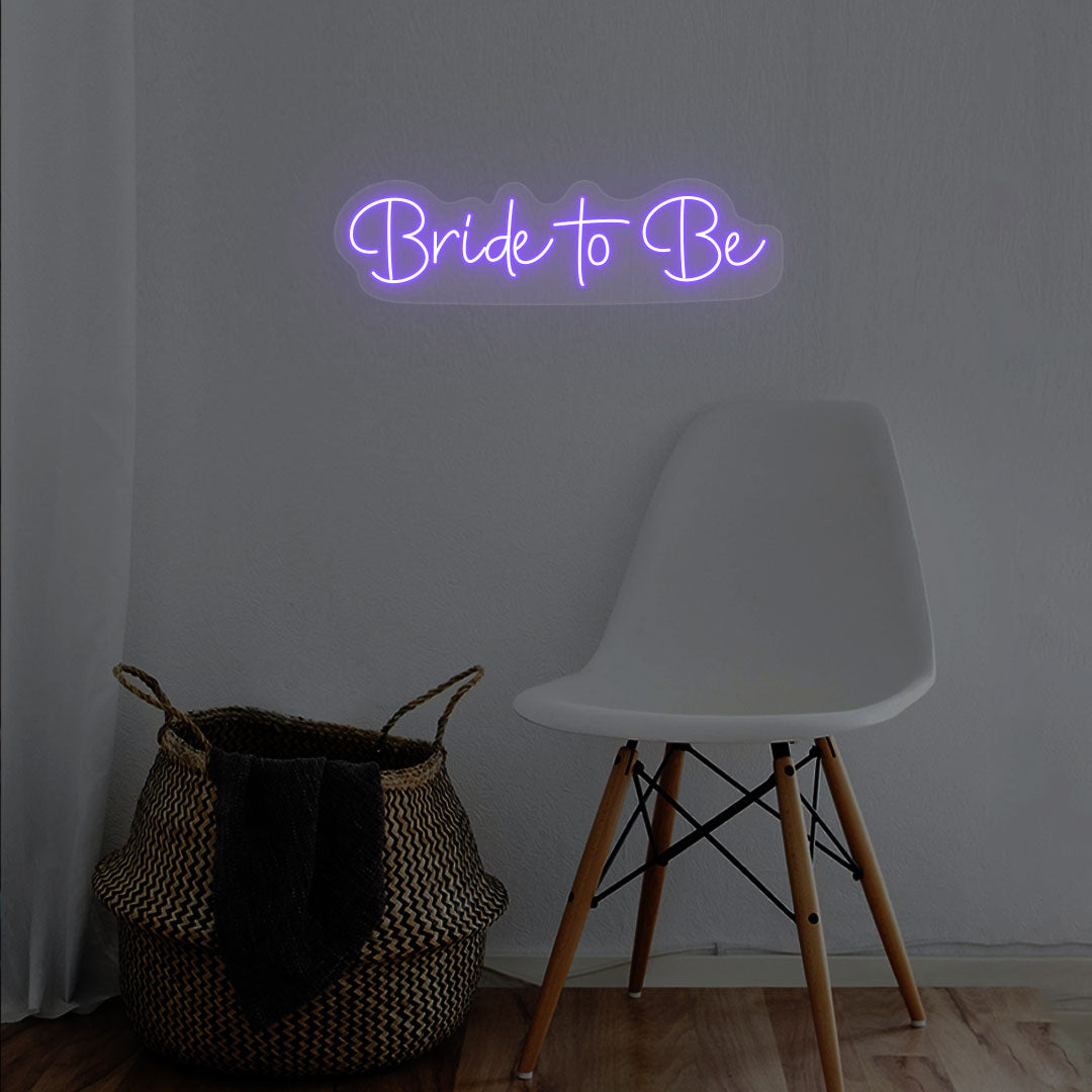 Bride To Be Neon Sign | Purple