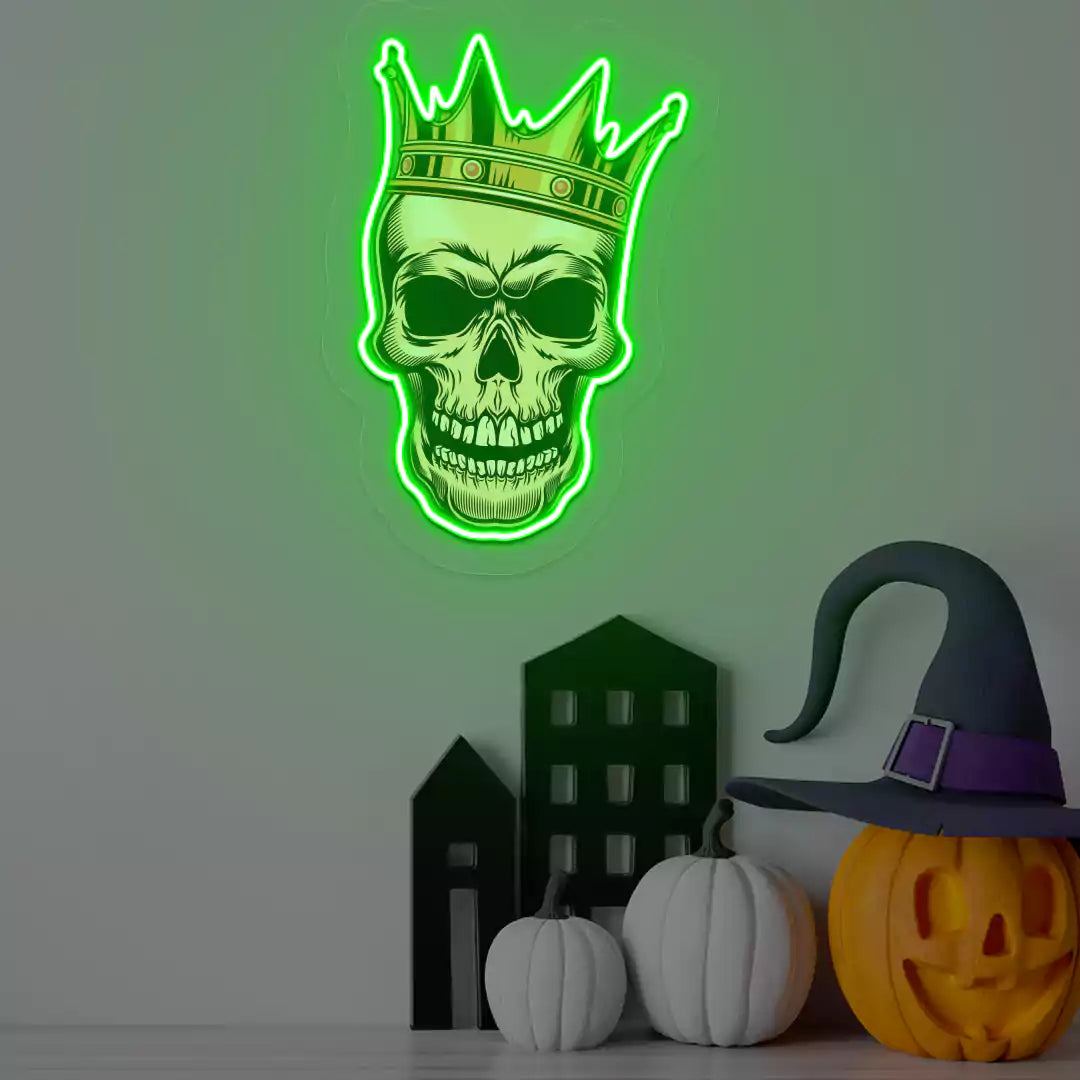 King Skull Neon Artwork | Green