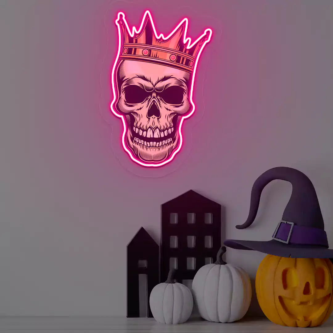 King Skull Neon Artwork