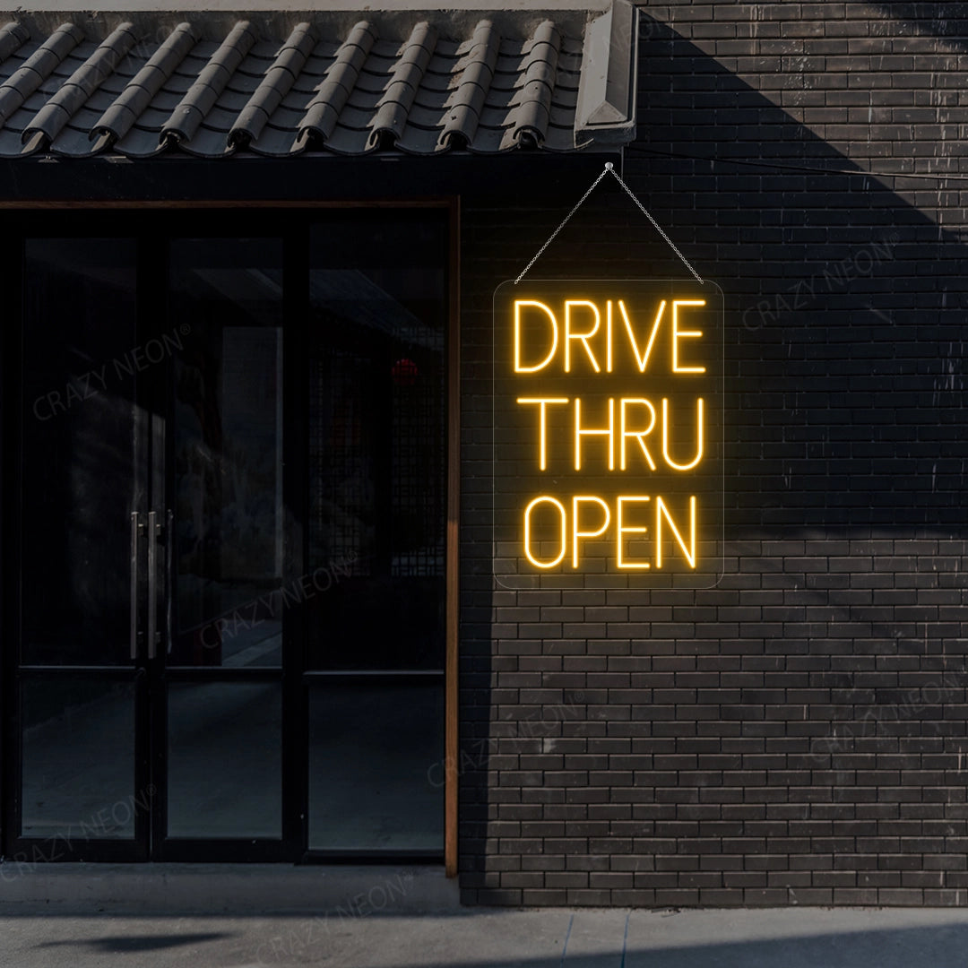 Drive Thru Open Sign | Orange