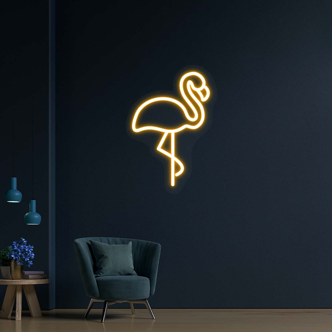 Flamingo Neon Sign | Orange
