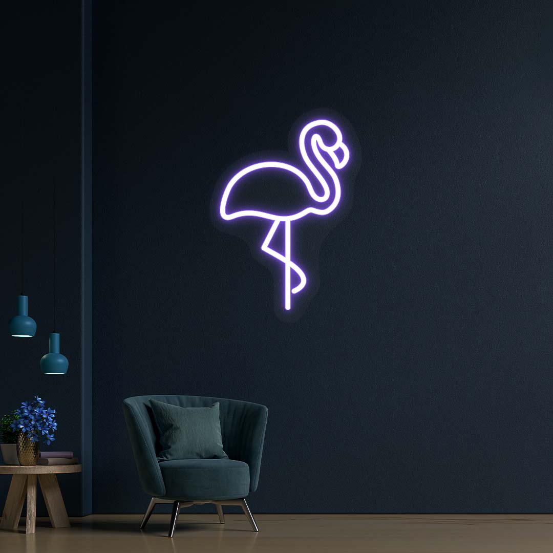 Flamingo Neon Sign | Purple